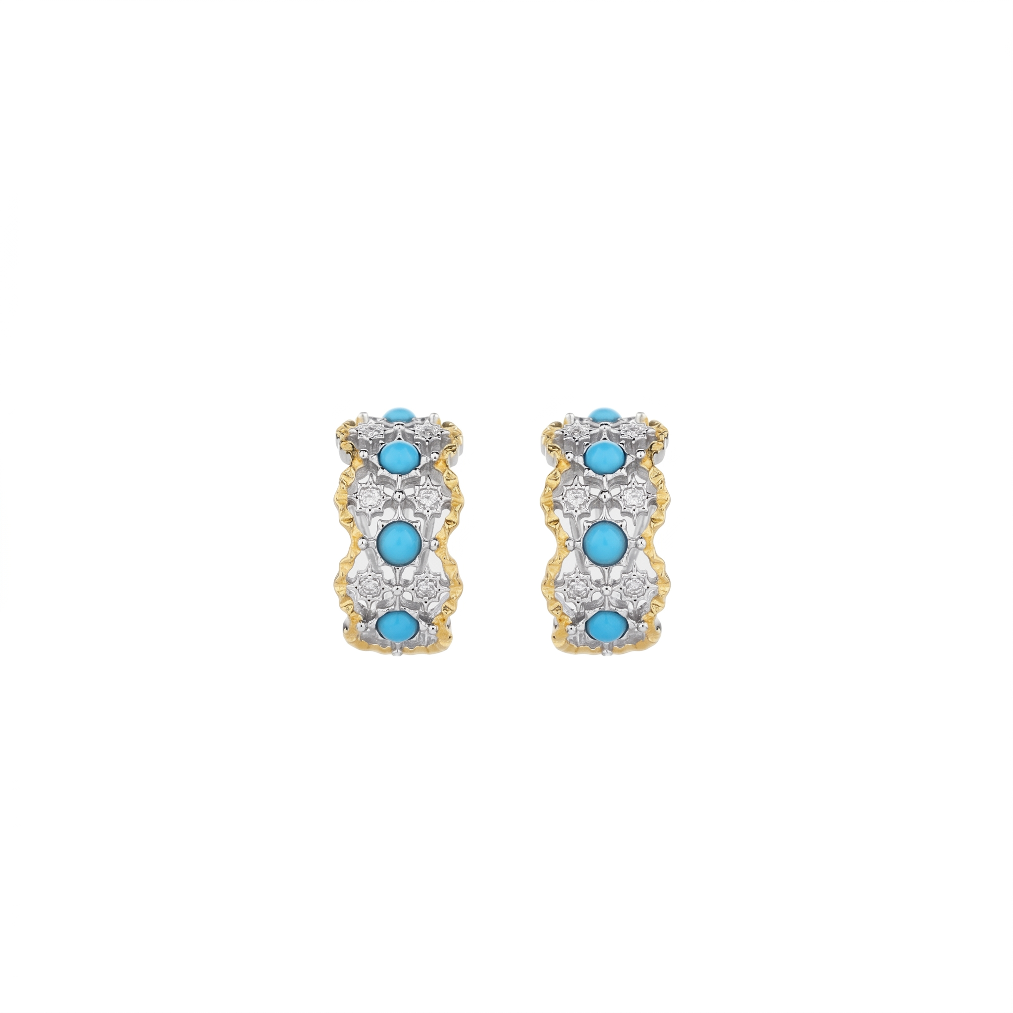 Adeltraud Turquoise Wavy Earrings