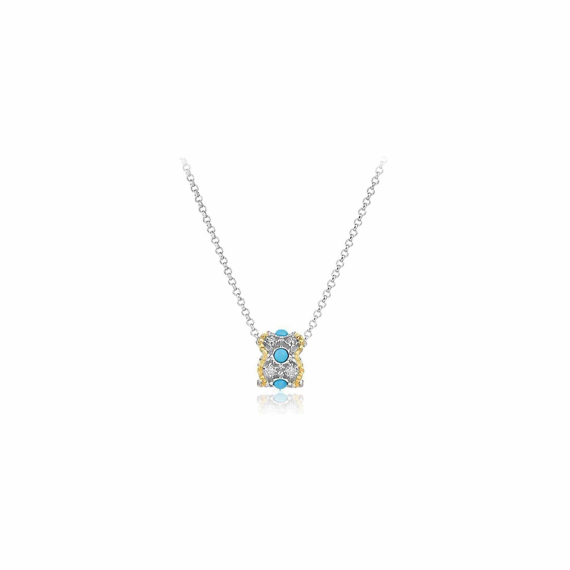 Adeltraud Turquoise Wavy Necklace