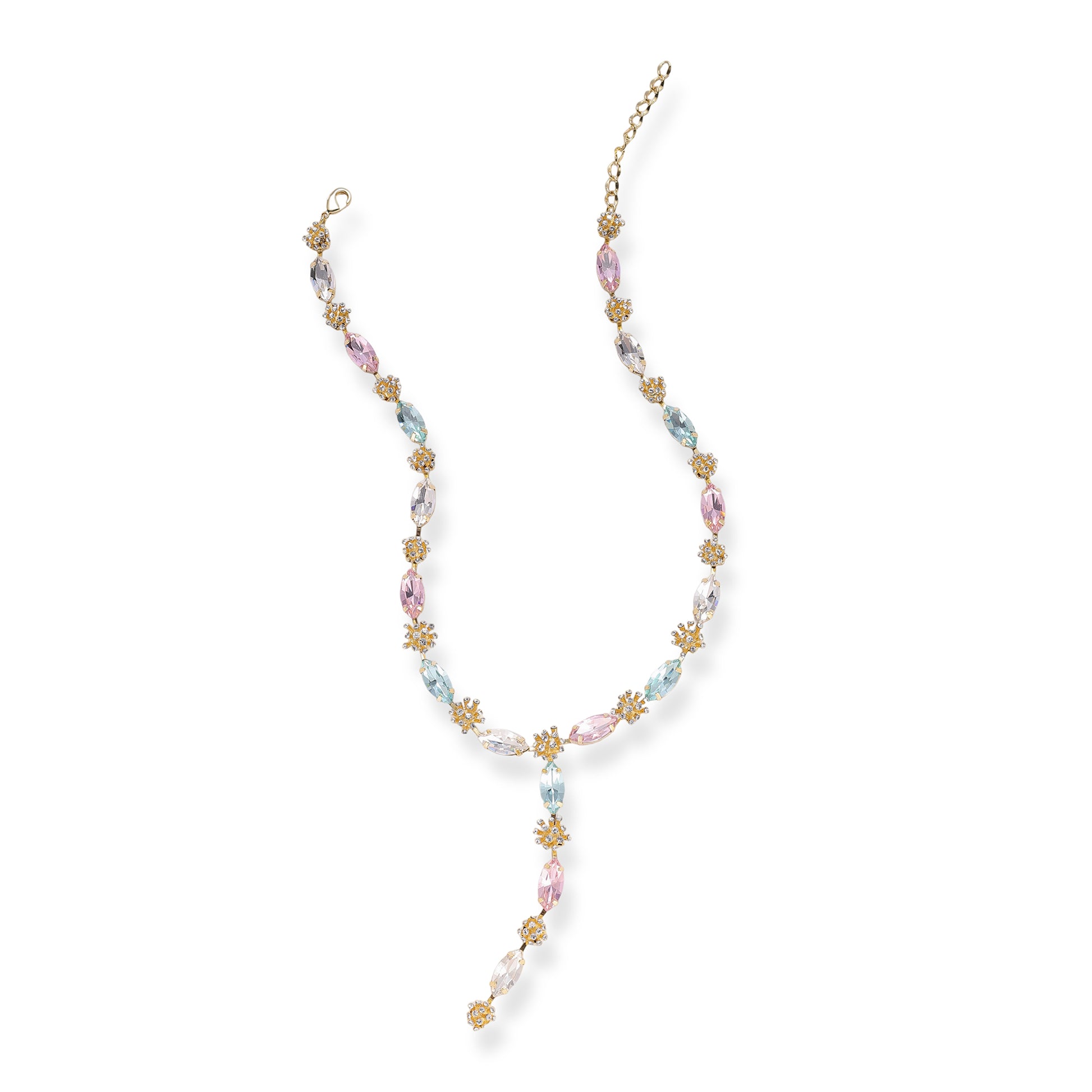 Adonise Multicolor Marquise Floral Y Shape Necklace