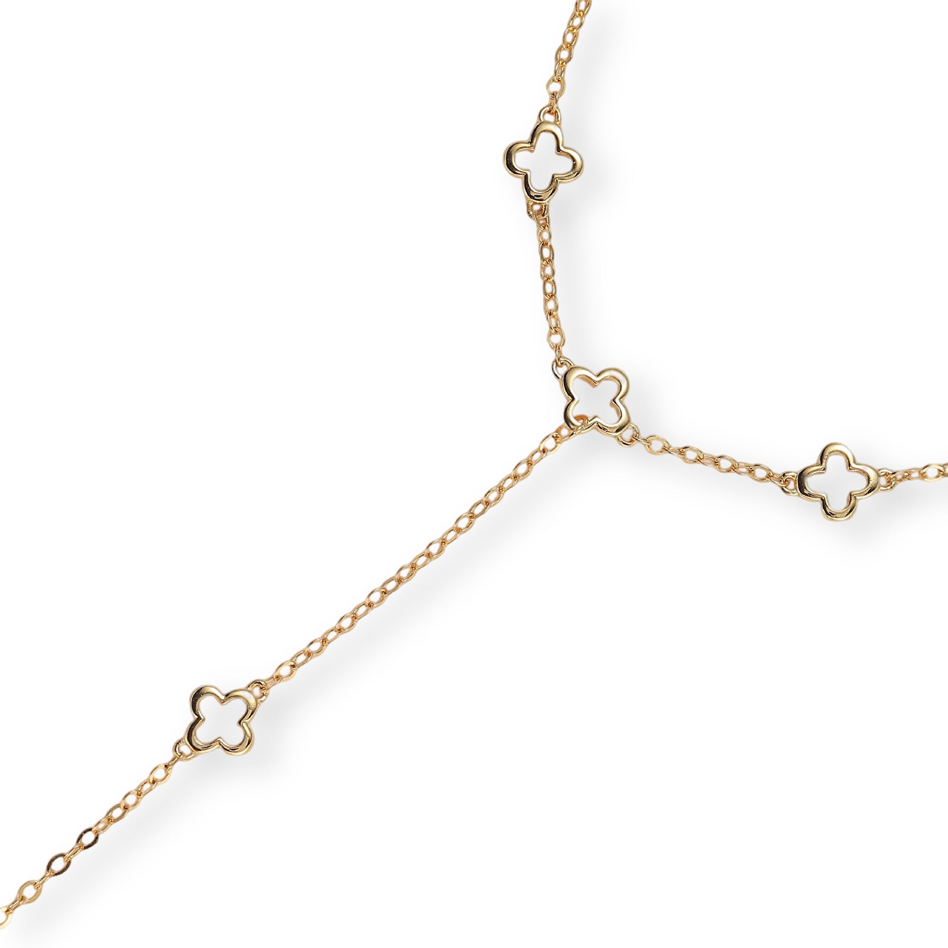 Agrégine 18K Gold Hollow Trèfle Linked Finger Bracelet