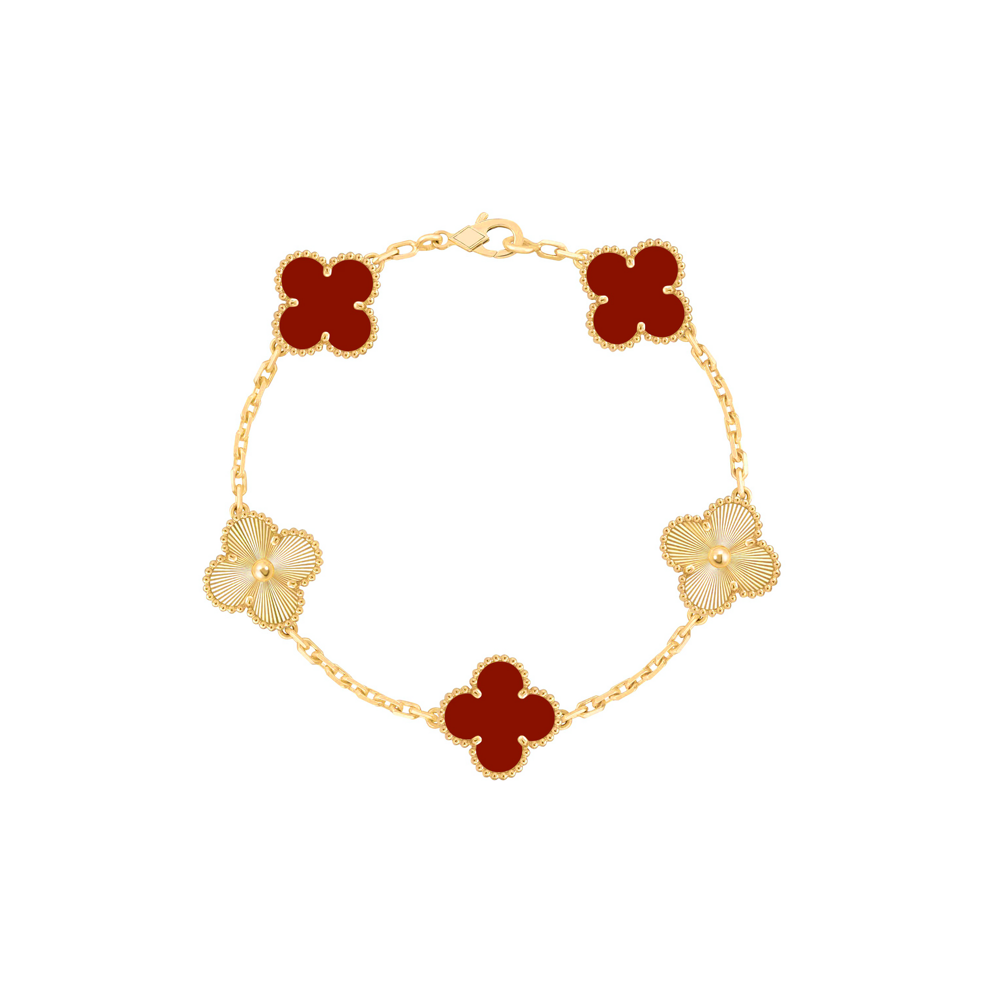 Aïcha Red Clover Bracelet