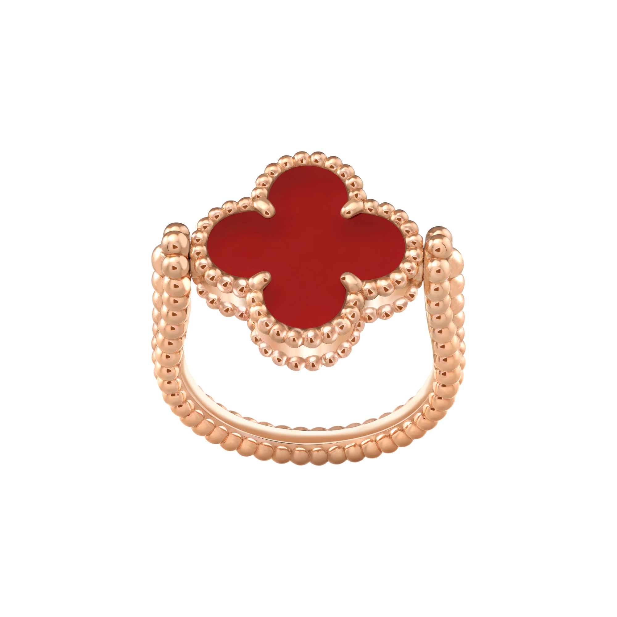 Aïcha Red Clover Ring