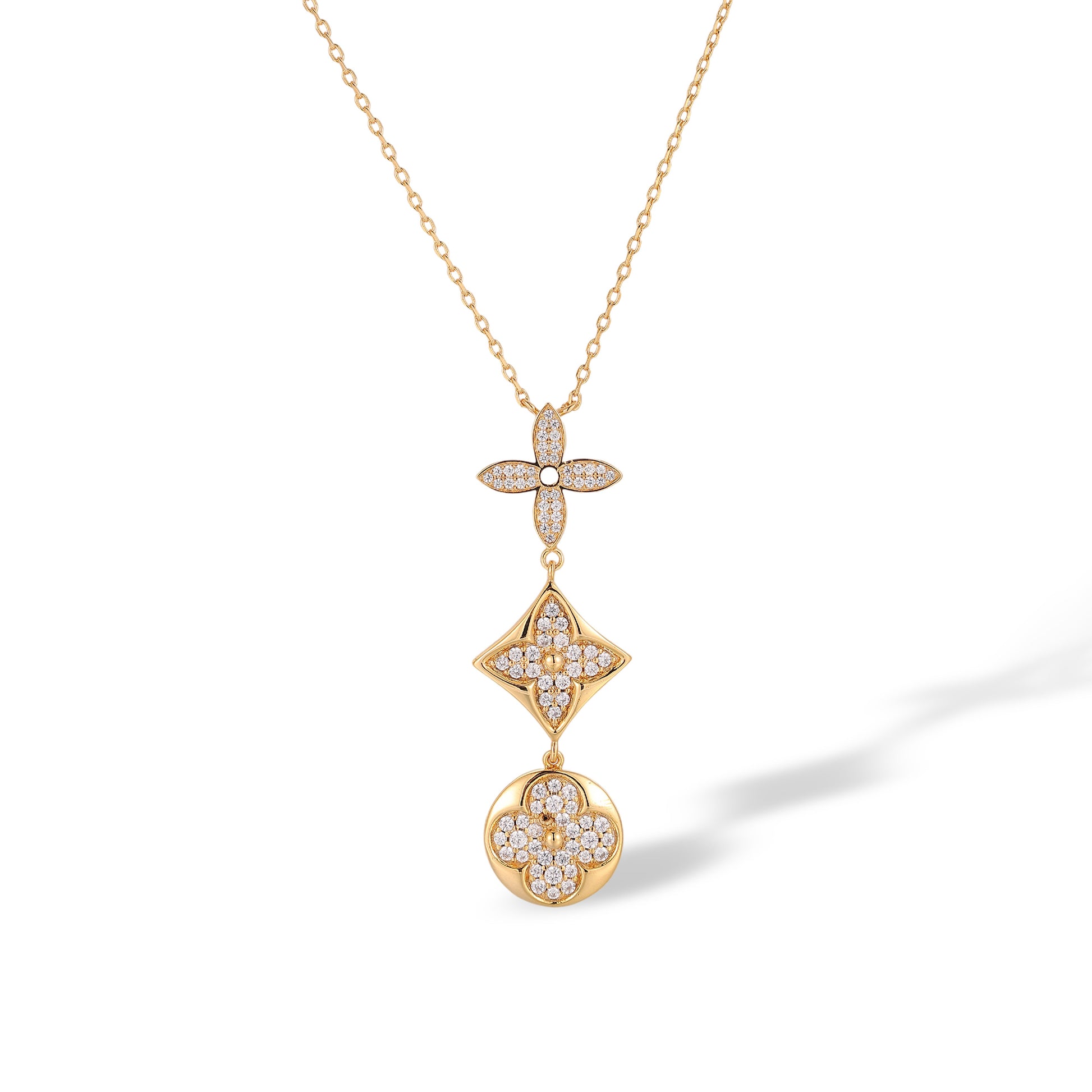 Alessa 14K Gold Trèfle Necklace