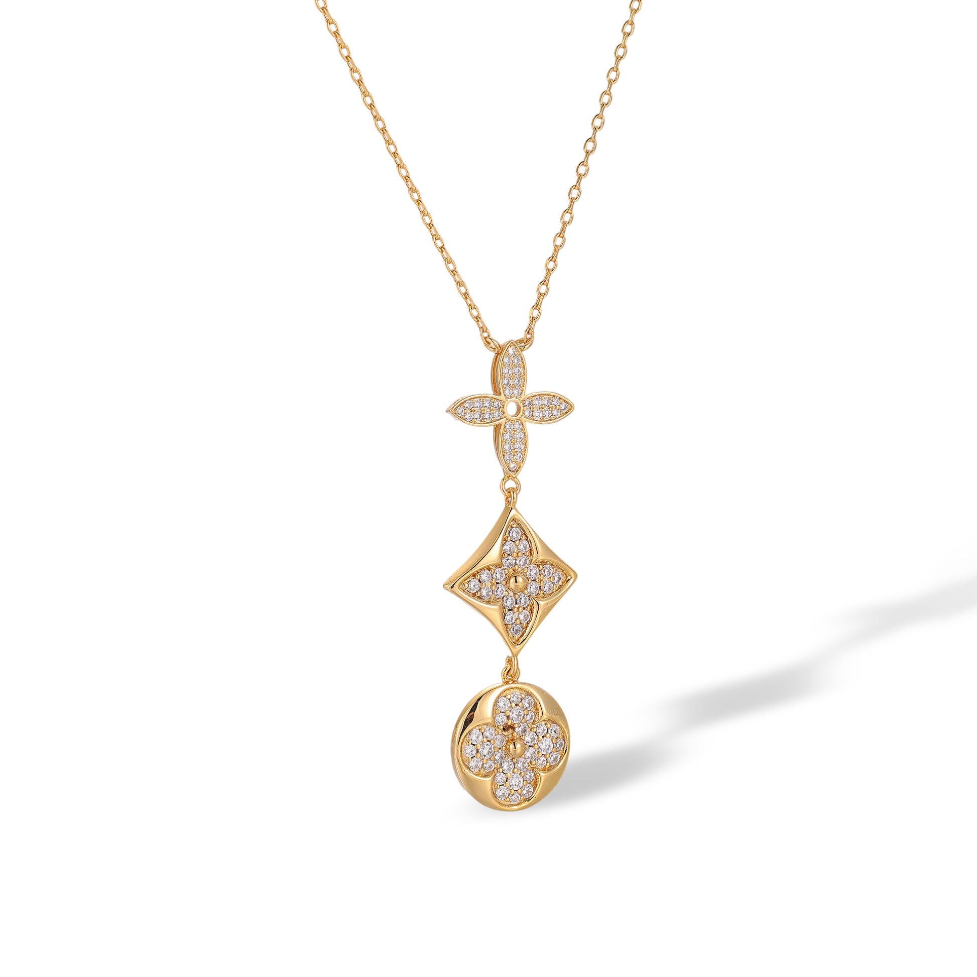 Alessa 14K Gold Trèfle Necklace