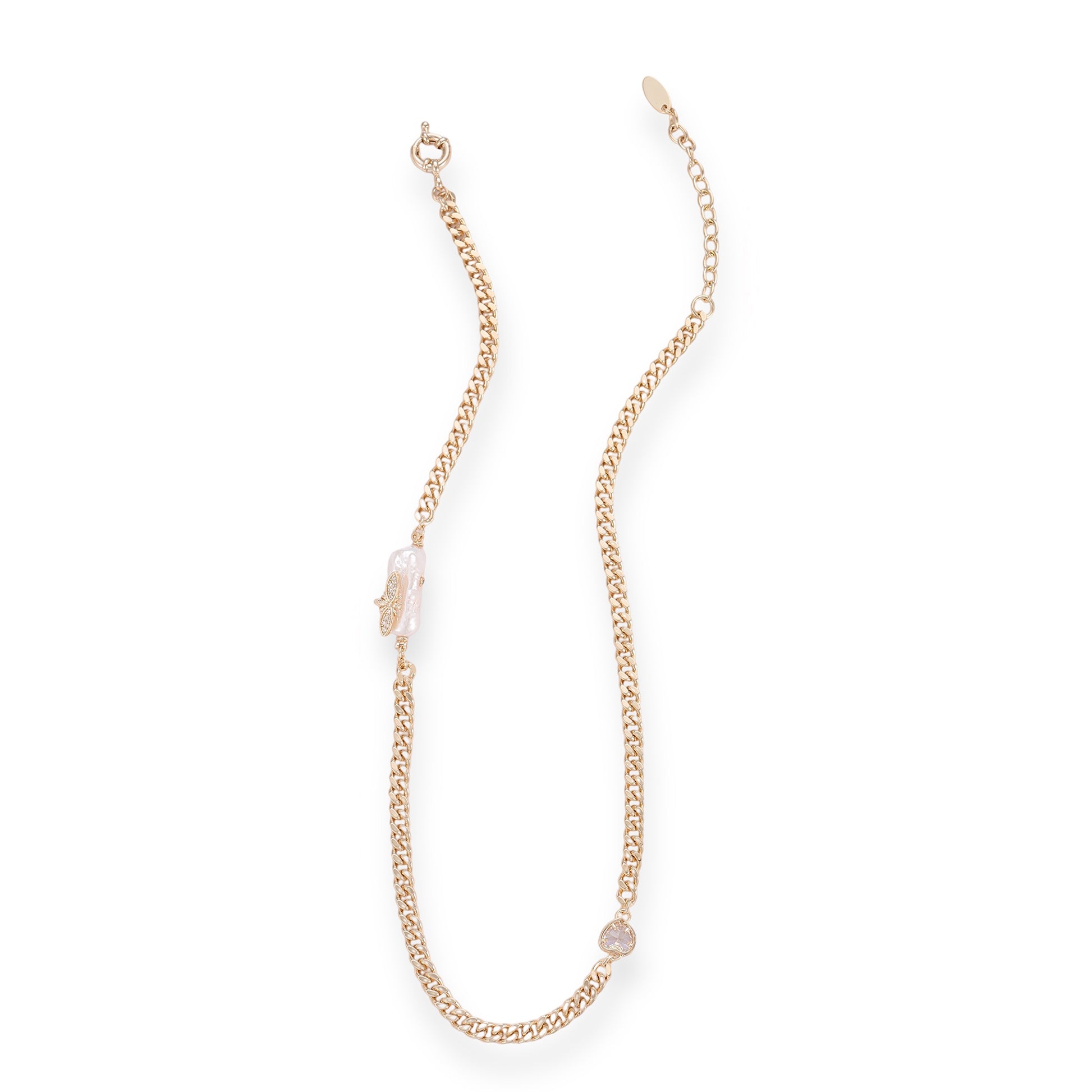 Alflind 14K Gold Baroque Pearl Heart Necklace