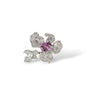 Alicia Purple Floral Open Ring
