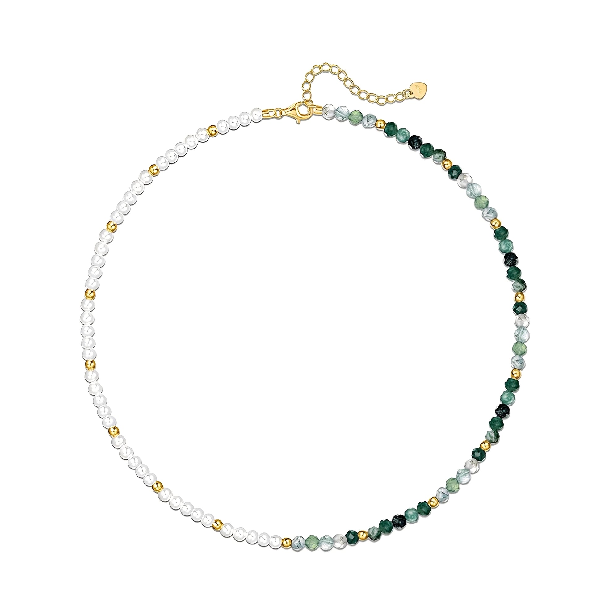 Aliénor Mucticolor Moss Round Necklace