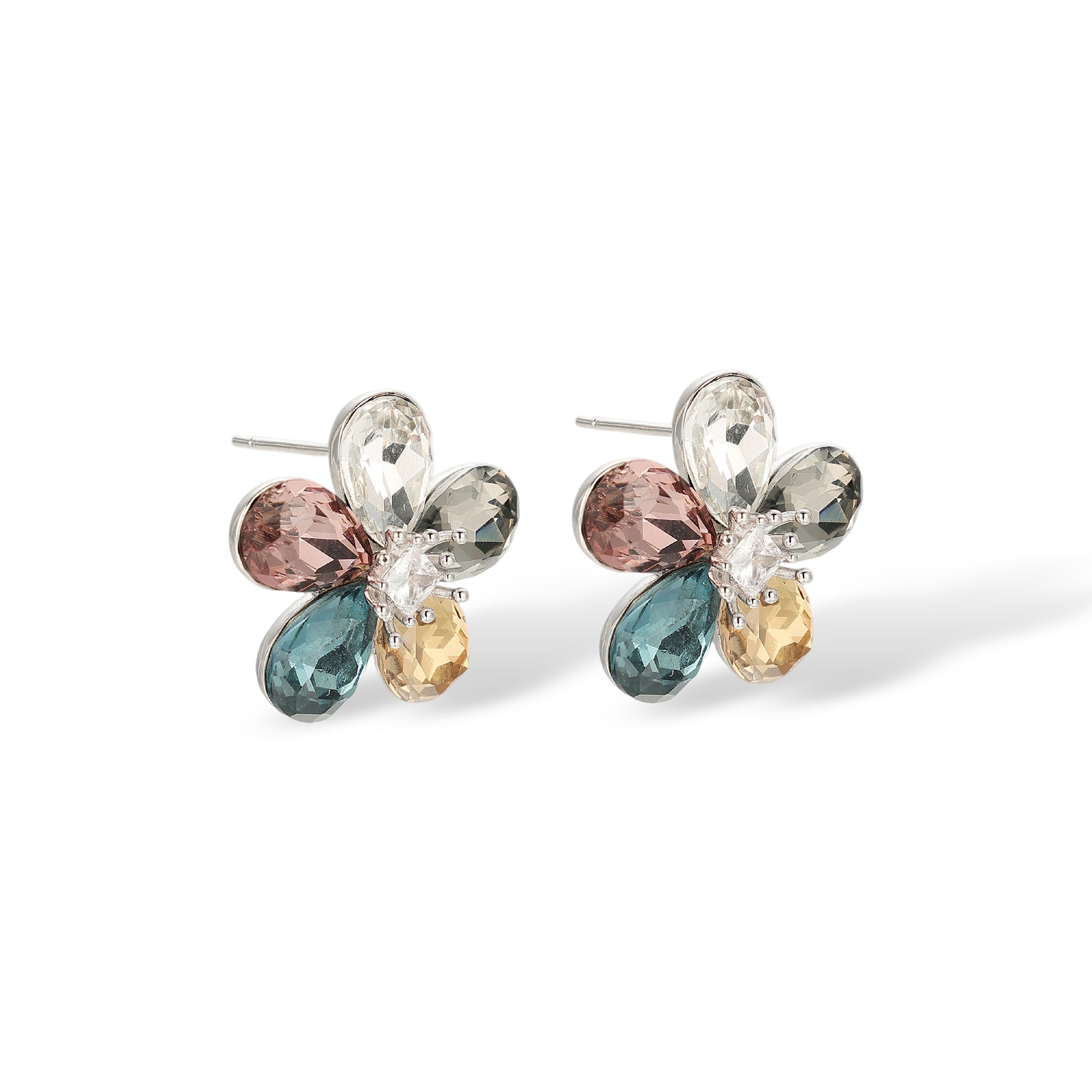Alisha Multicolor Floral Stud Earrings