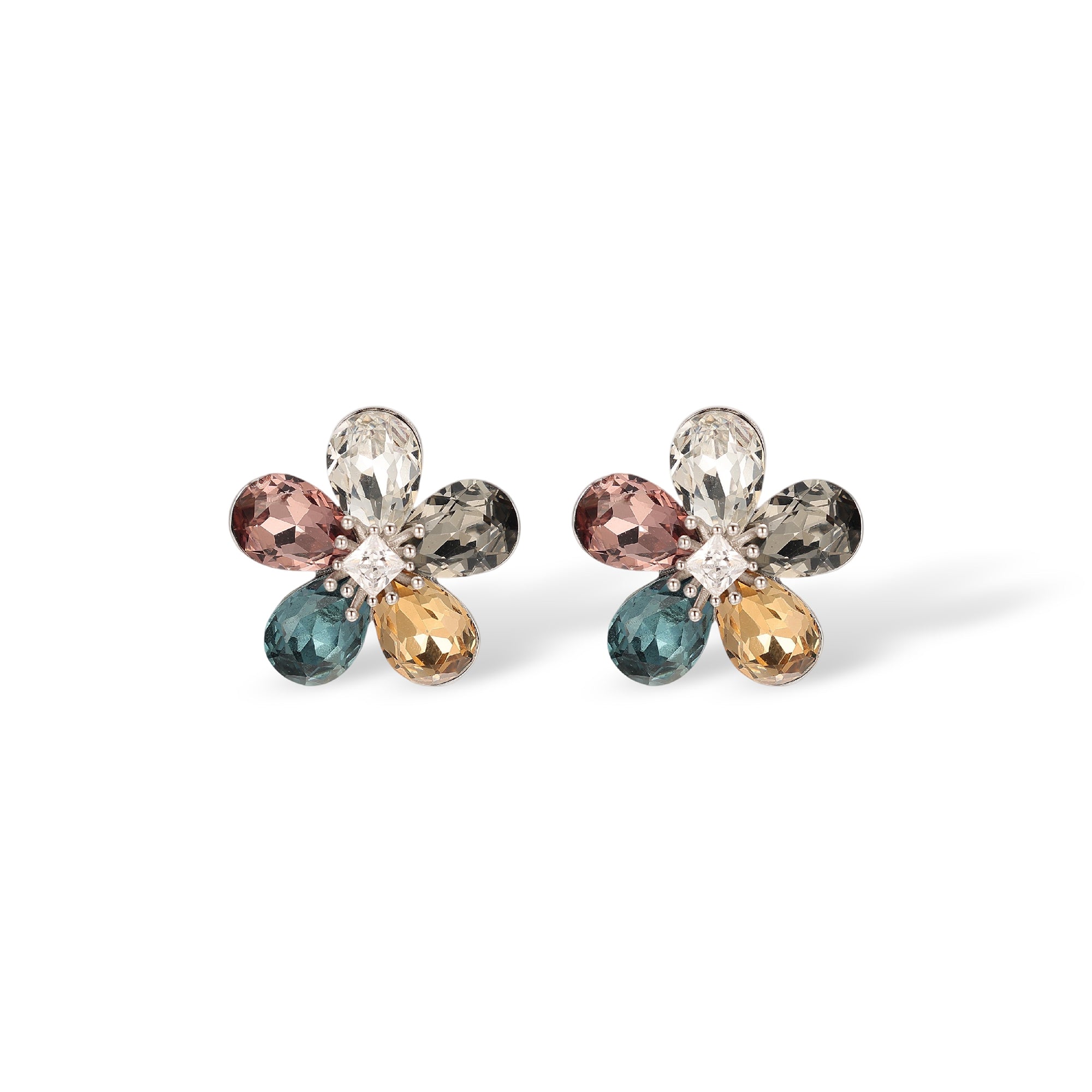 Alisha Multicolor Floral Stud Earrings