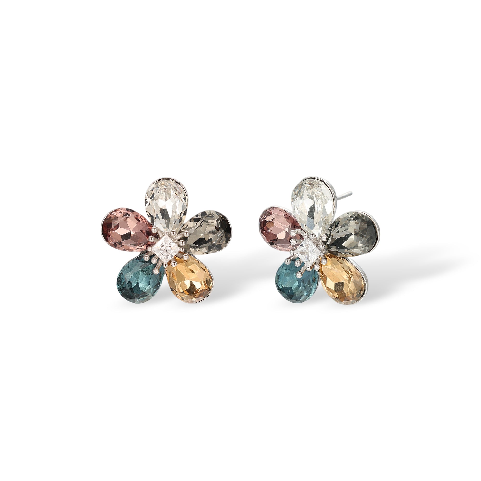 Alisha Multicolor Floral Stud Earrings