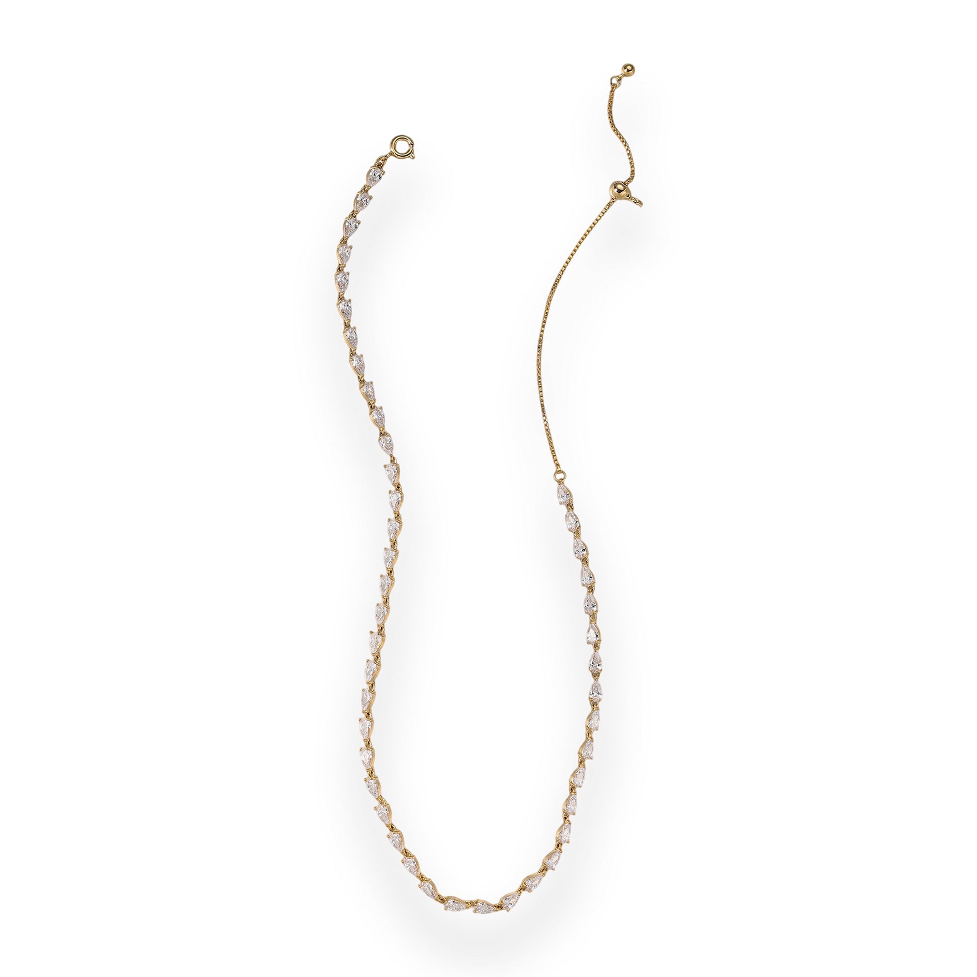Almeda 14K Gold Teardrop Necklace