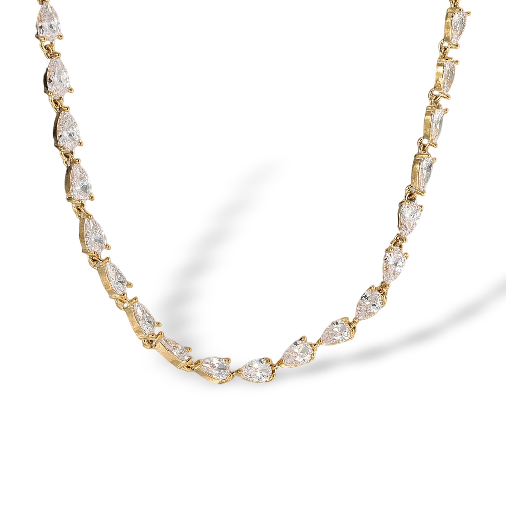 Almeda 14K Gold Teardrop Necklace