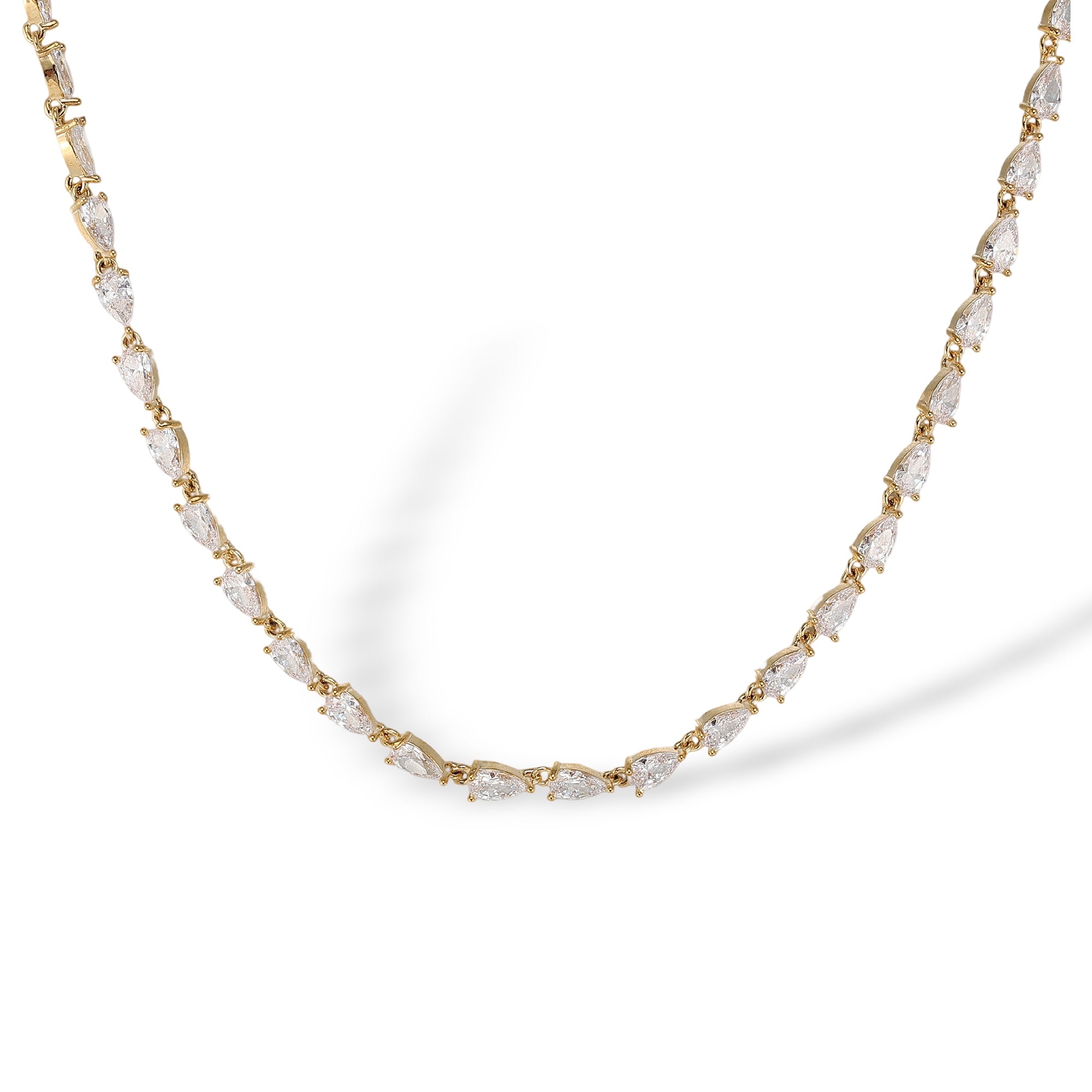 Almeda 14K Gold Teardrop Necklace