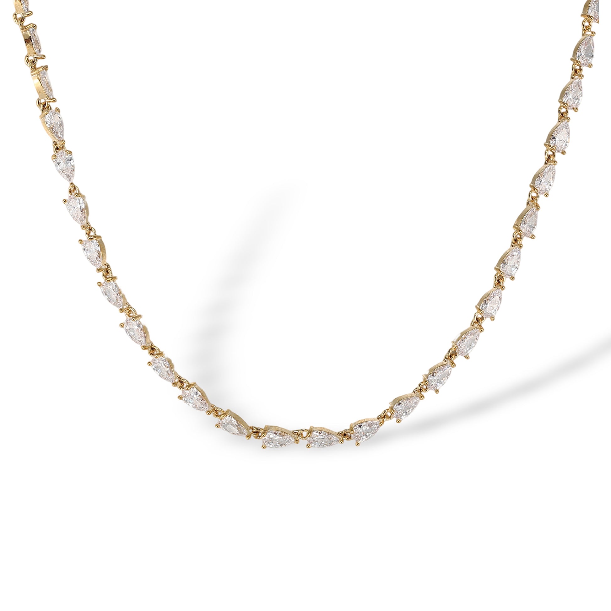 Almeda 14K Gold Teardrop Necklace