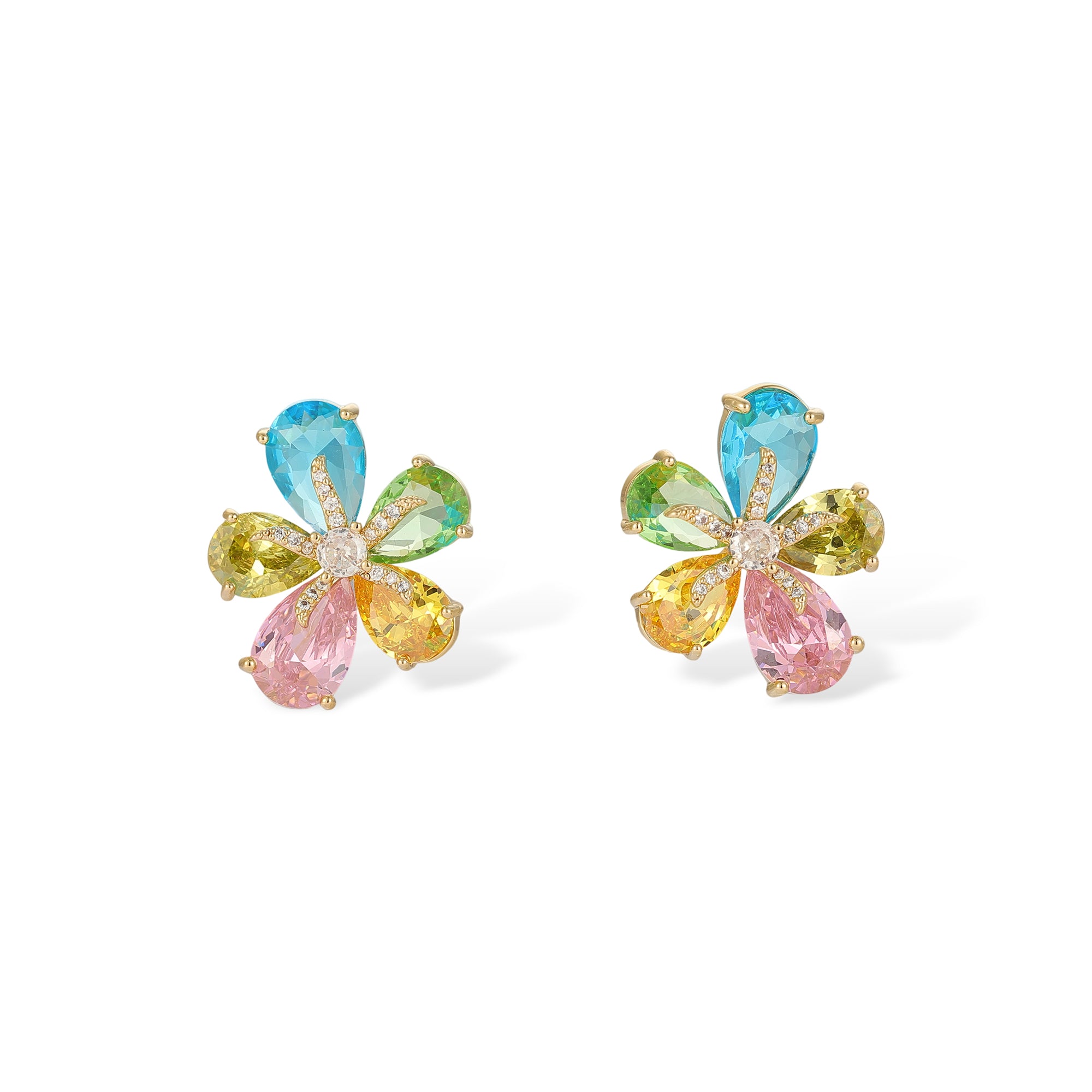 Alvlina Multicolor Floral Stud Earrings