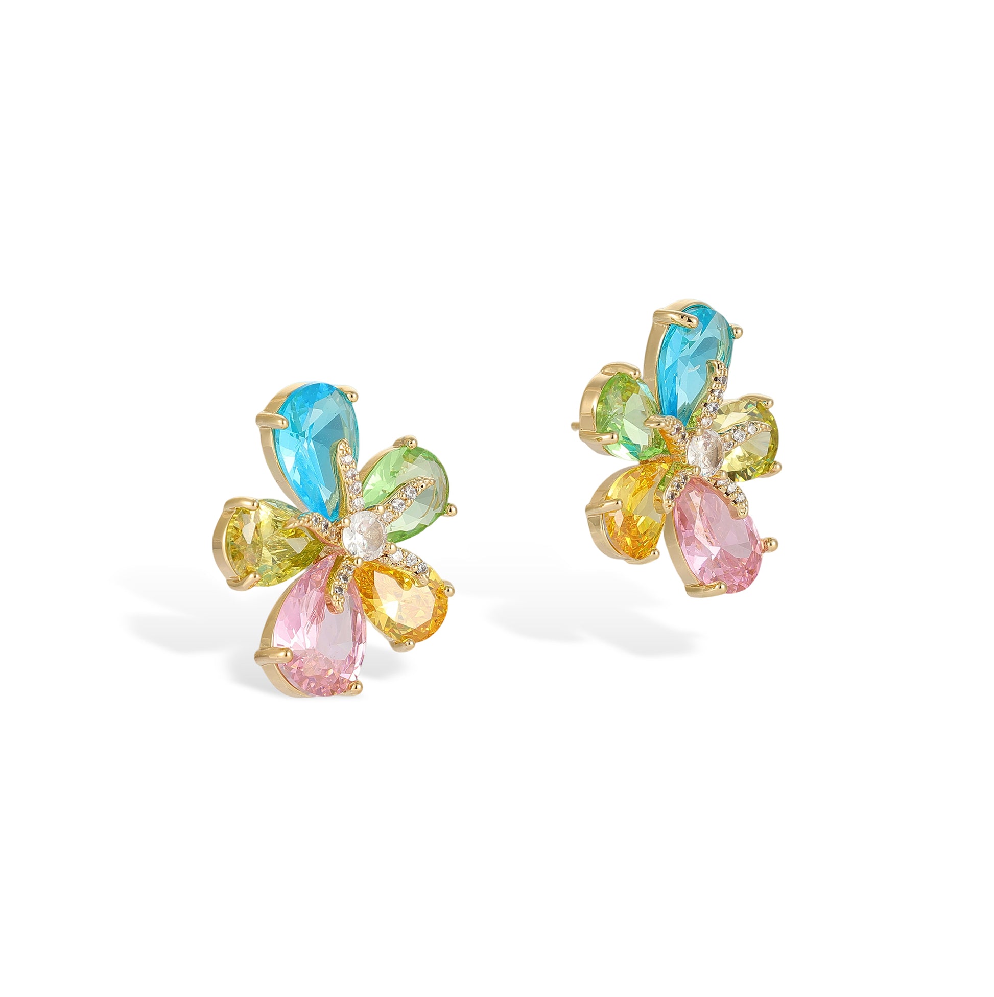Alvlina Multicolor Floral Stud Earrings