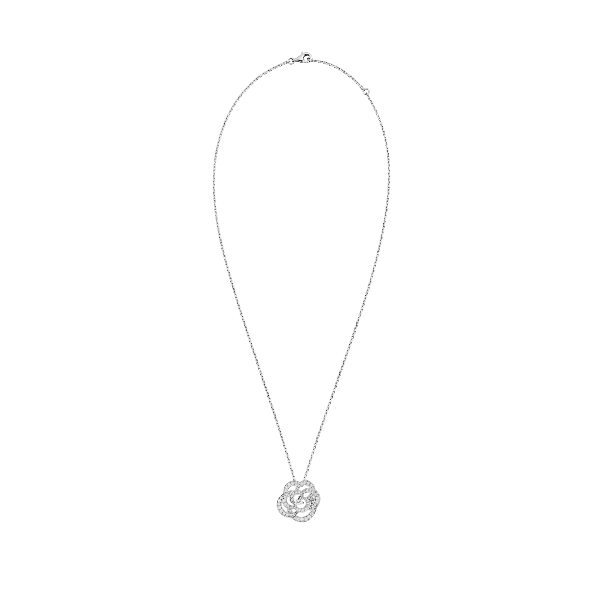 Alysson White Floral Rose Necklace