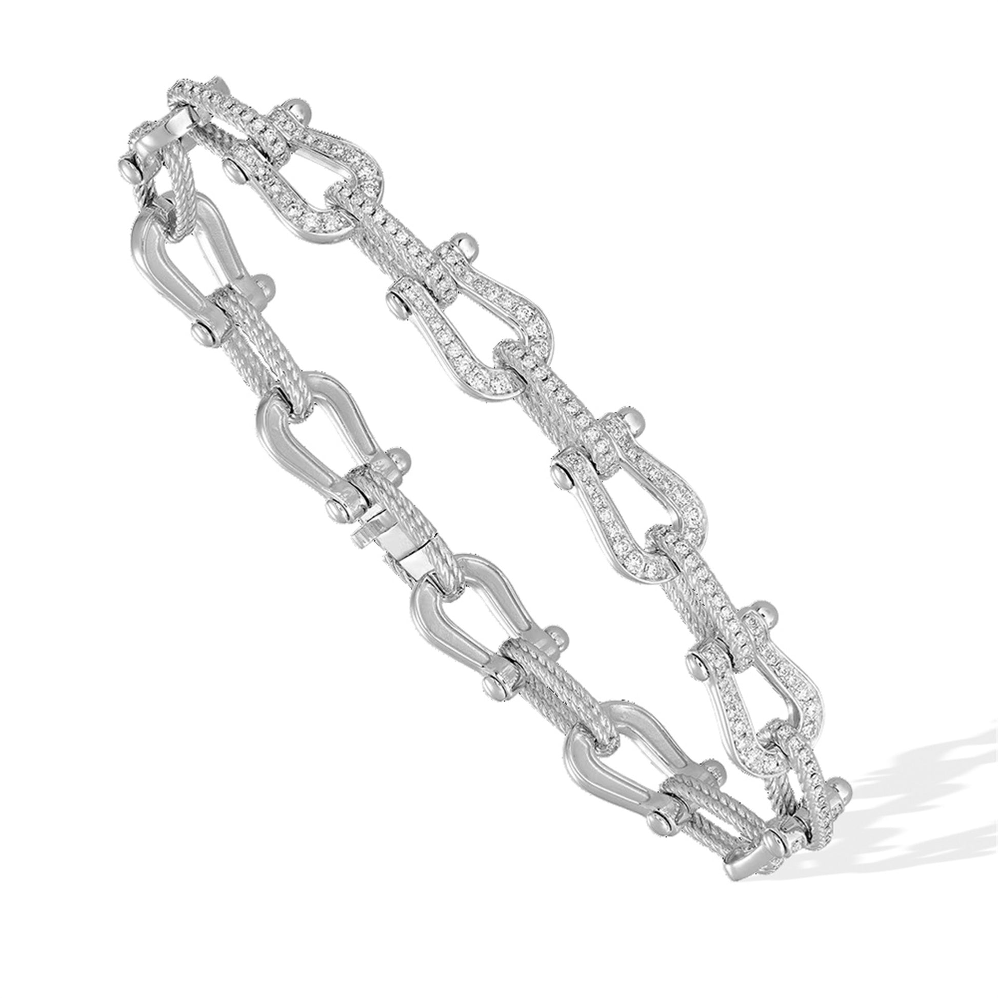 Amalrun White Horseshoe Bracelet