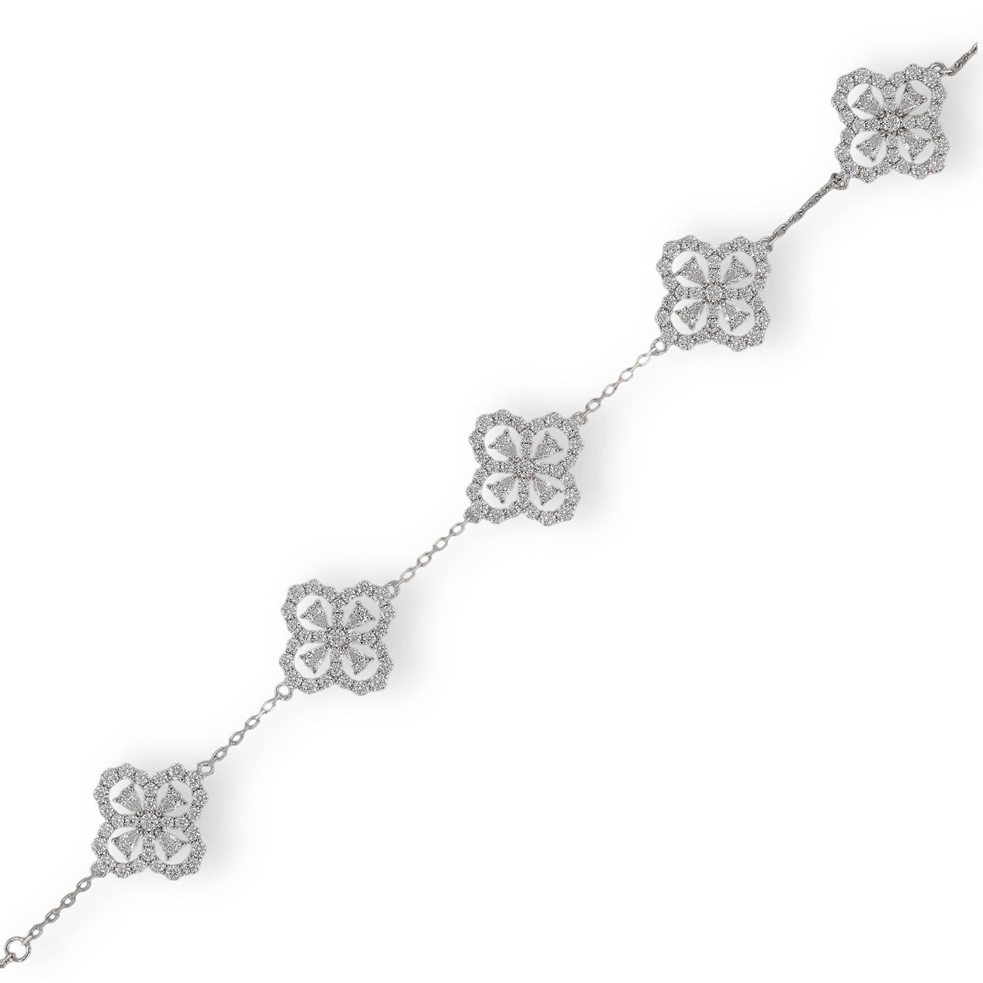 Amalthee White Trèfle Bracelet