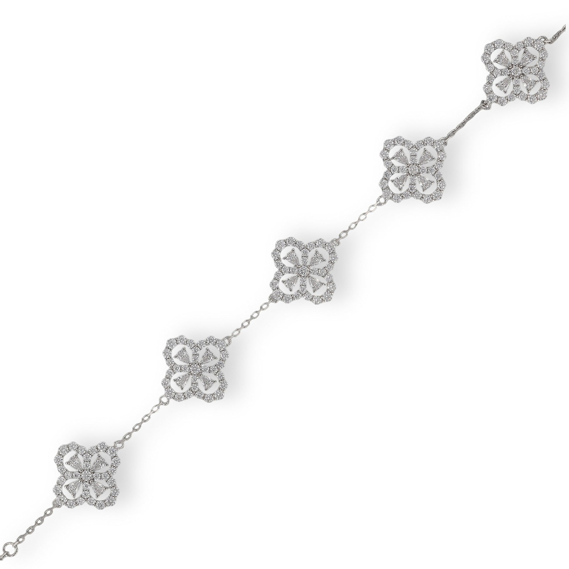 Amalthee White Trèfle Bracelet
