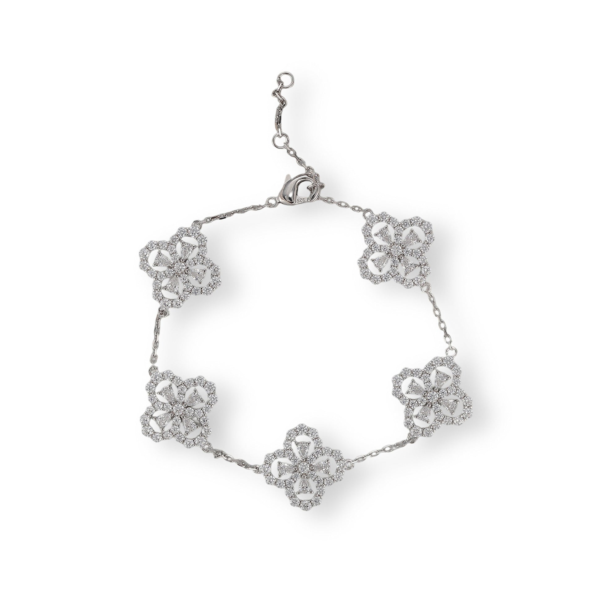 Amalthee White Trèfle Bracelet