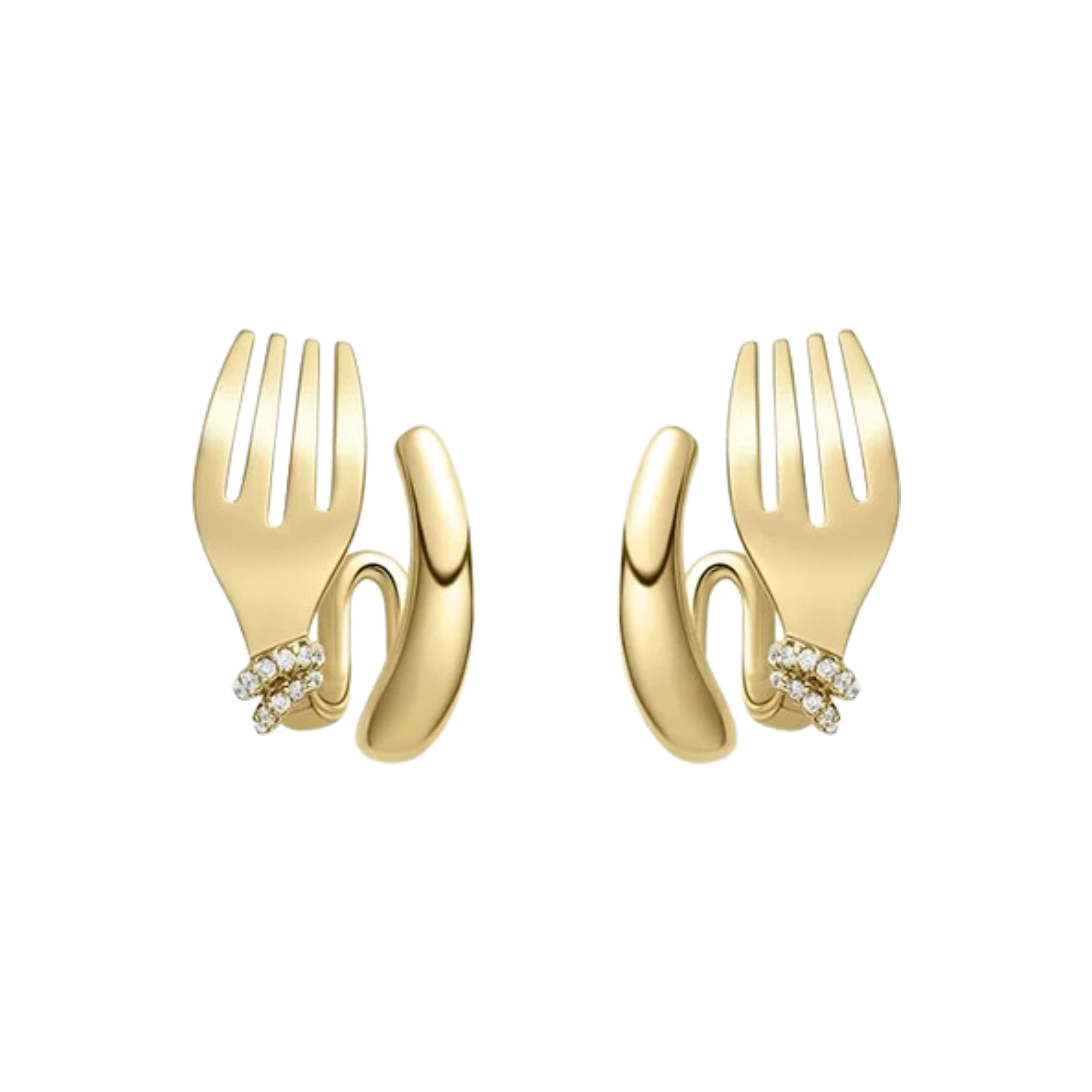 Amante 18K Gold Flork Earrings