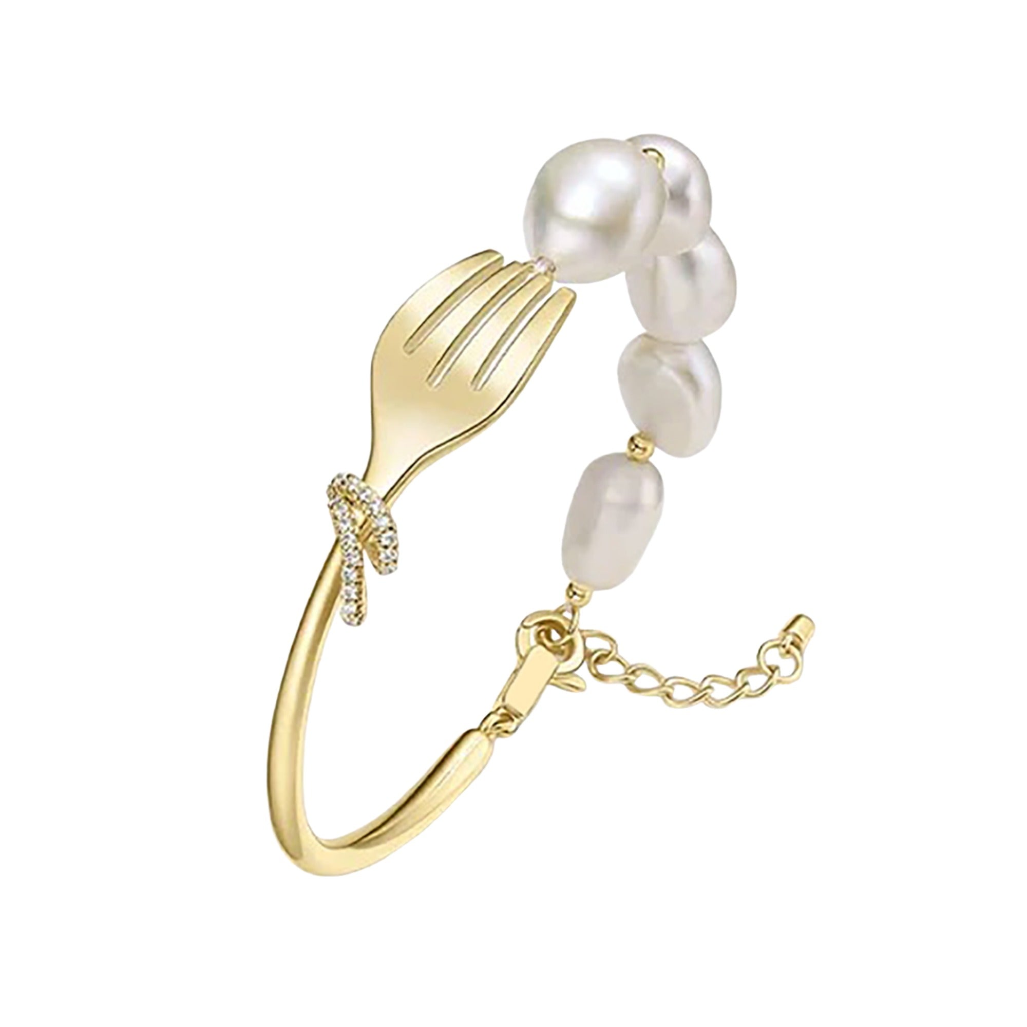 Amante 18K Gold Flork Freshwater Pearl Bracelet