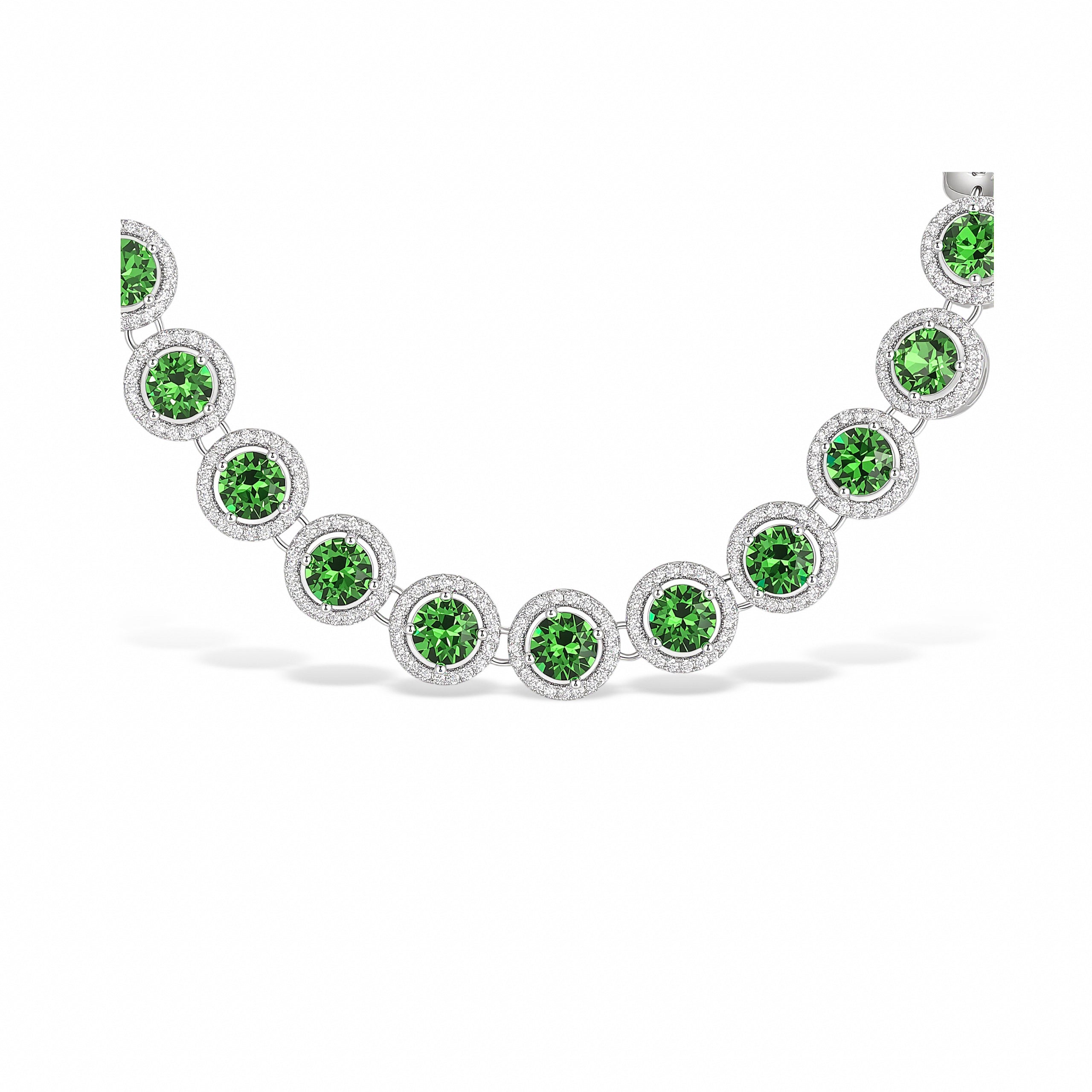 Ambre Green Round Necklace