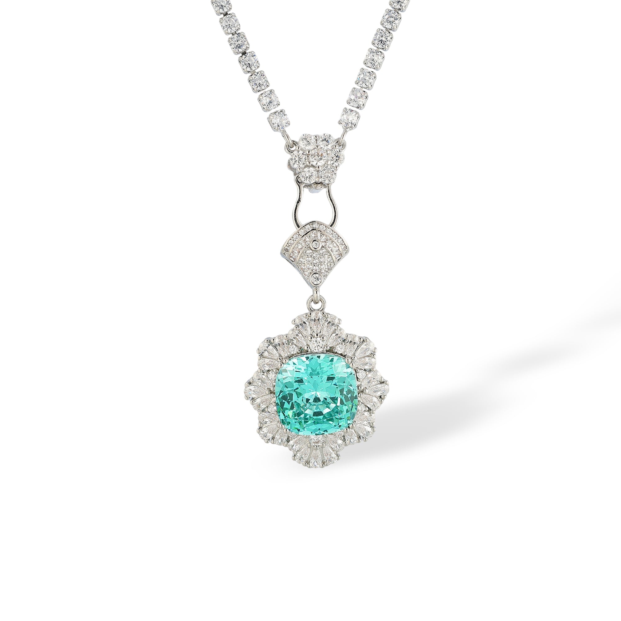 Andrea Paraiba Cushion Floral Necklace