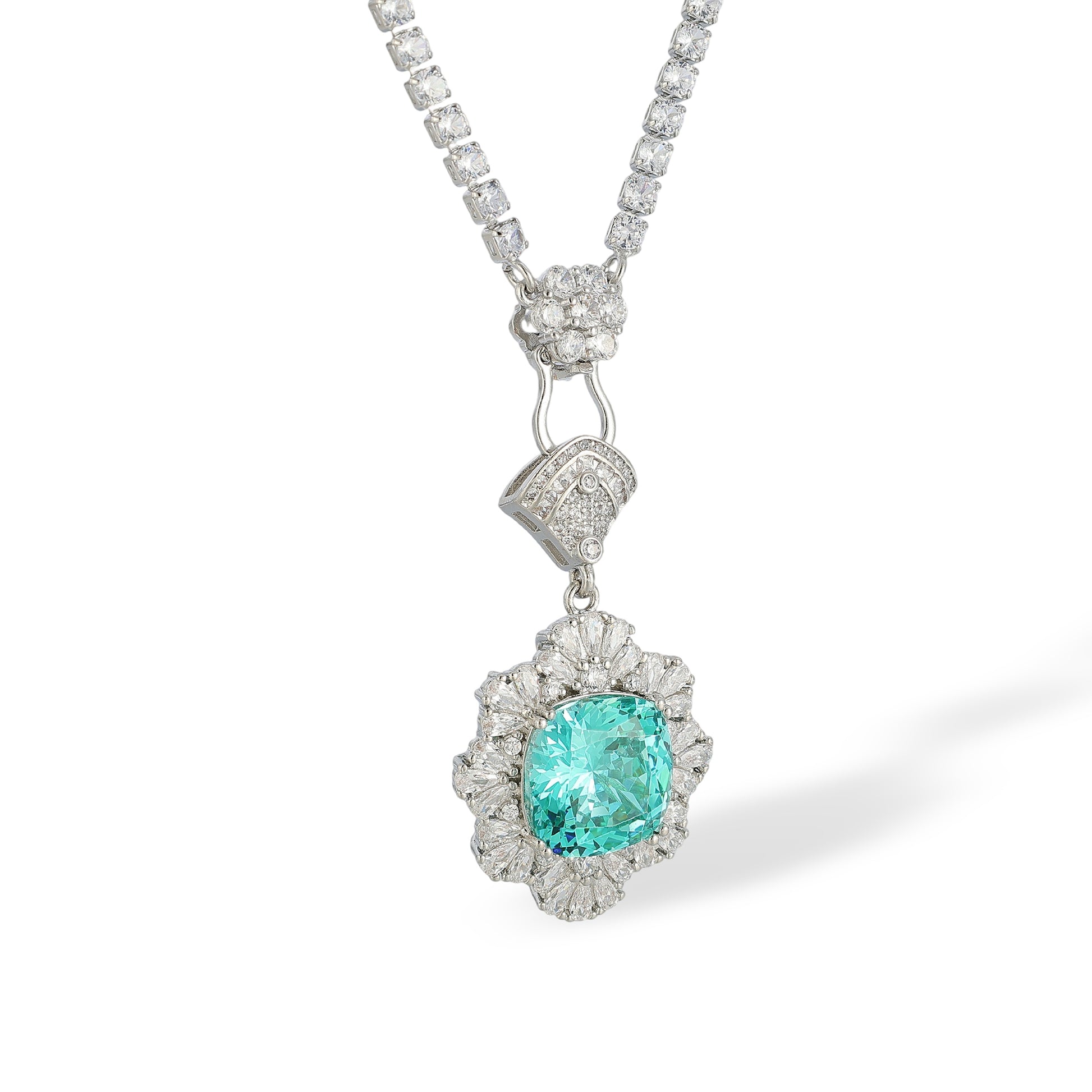 Andrea Paraiba Cushion Floral Necklace