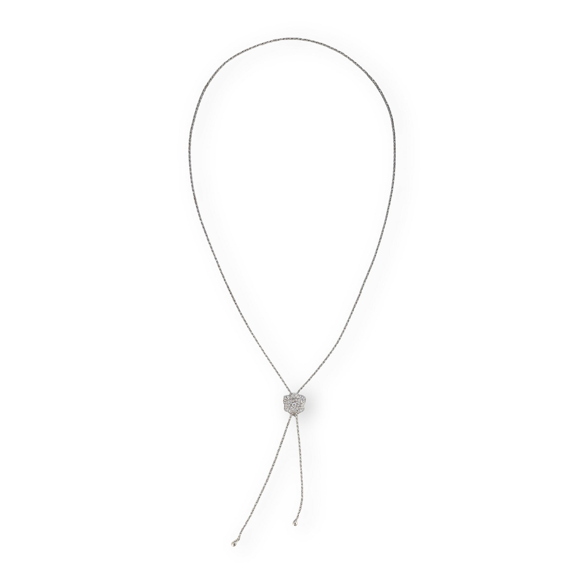Andrina White Rose Floral Necklace