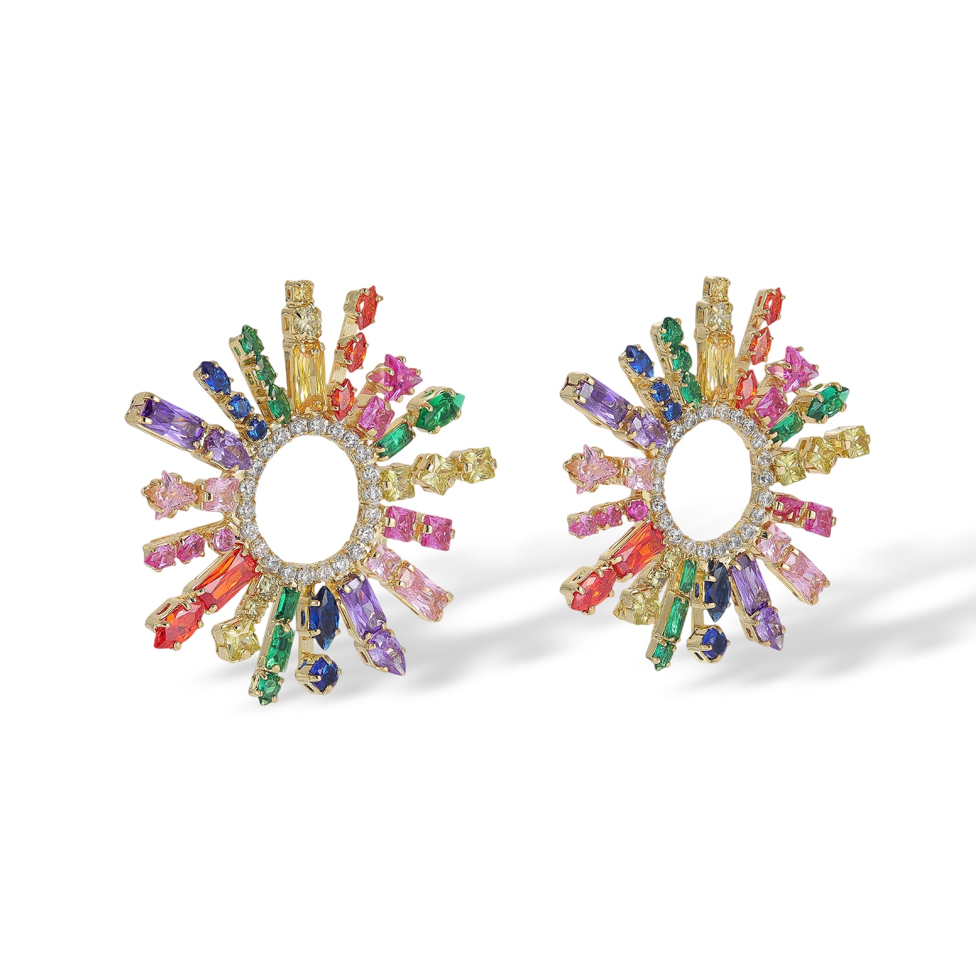 Angeline Multicolor Mixed Shape Earrings
