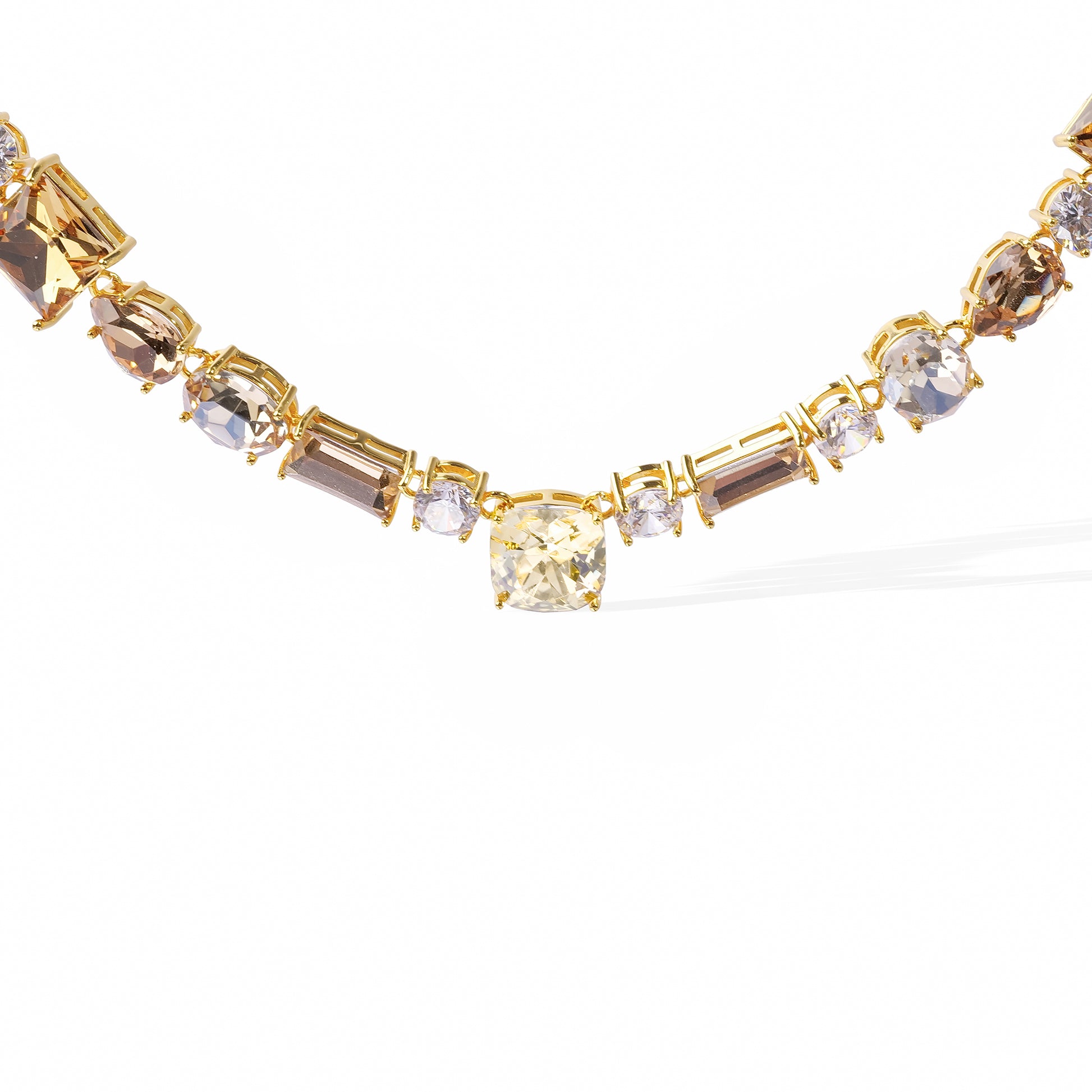 Annabell 10K Gold Mixed Shape Choker Necklace
