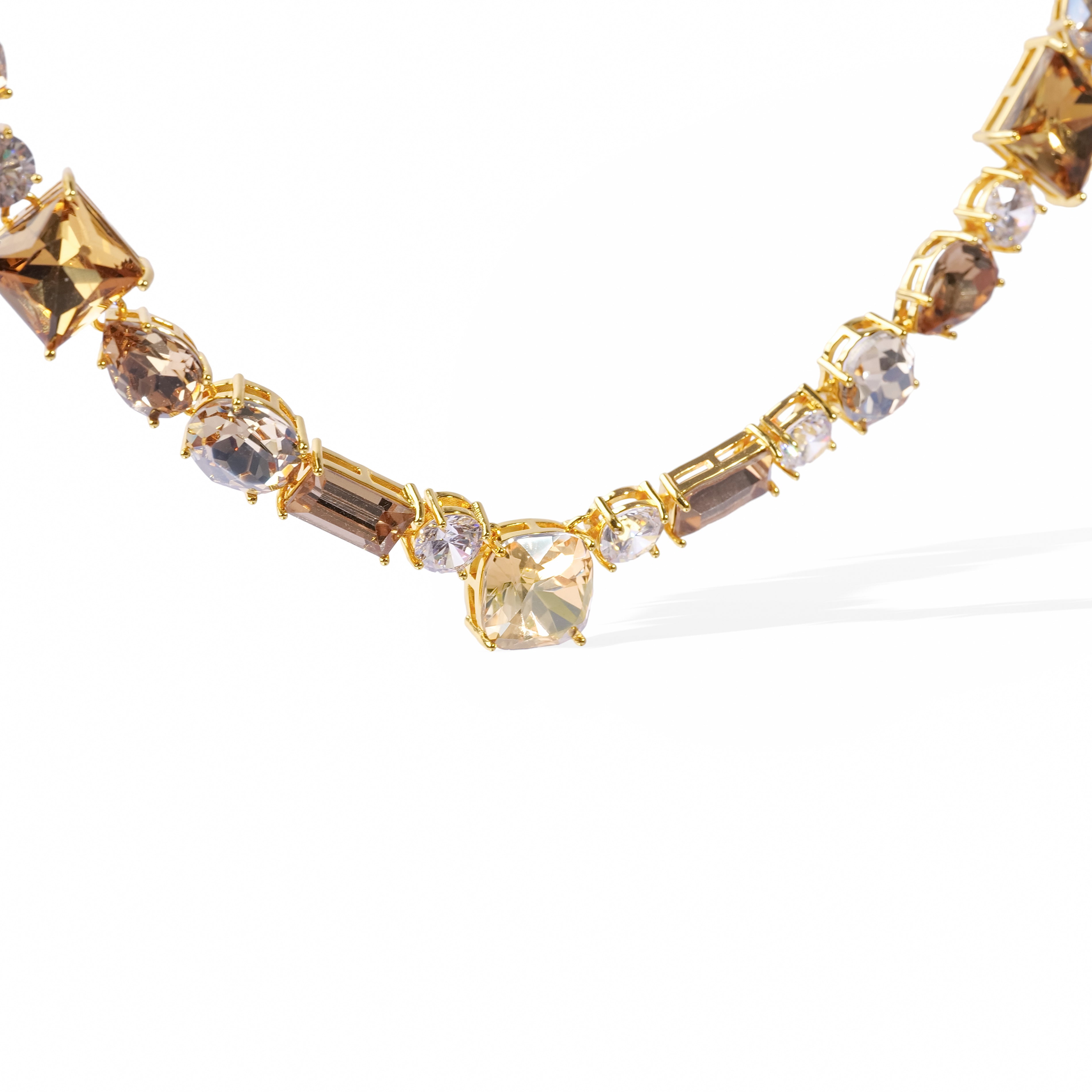 Annabell 10K Gold Mixed Shape Choker Necklace