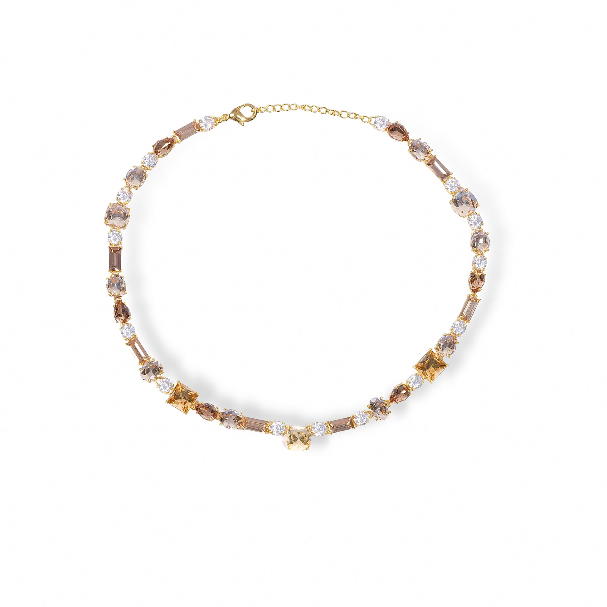 Annabell 10K Gold Mixed Shape Choker Necklace