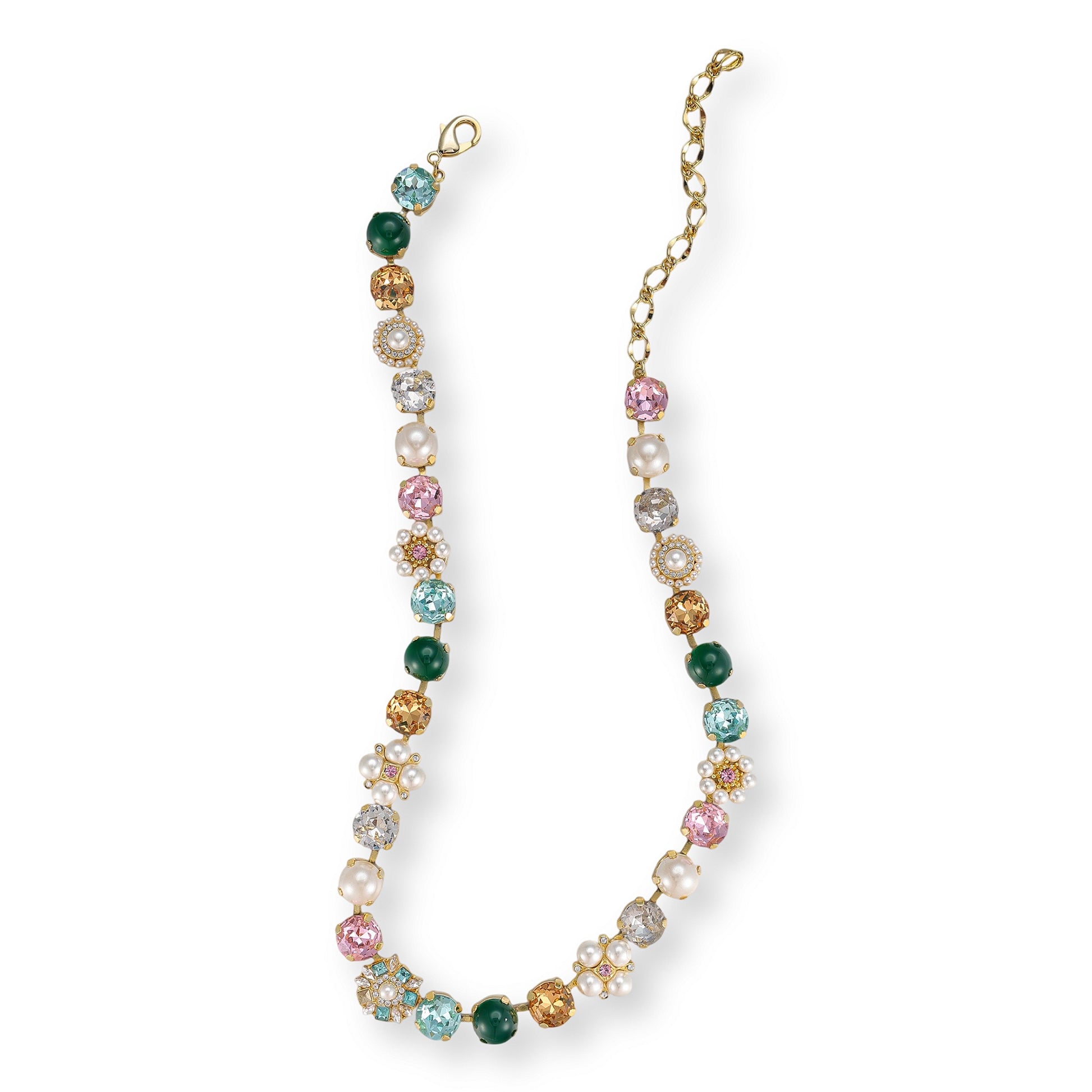 Anneli Multicolor Pearl Floral Necklace