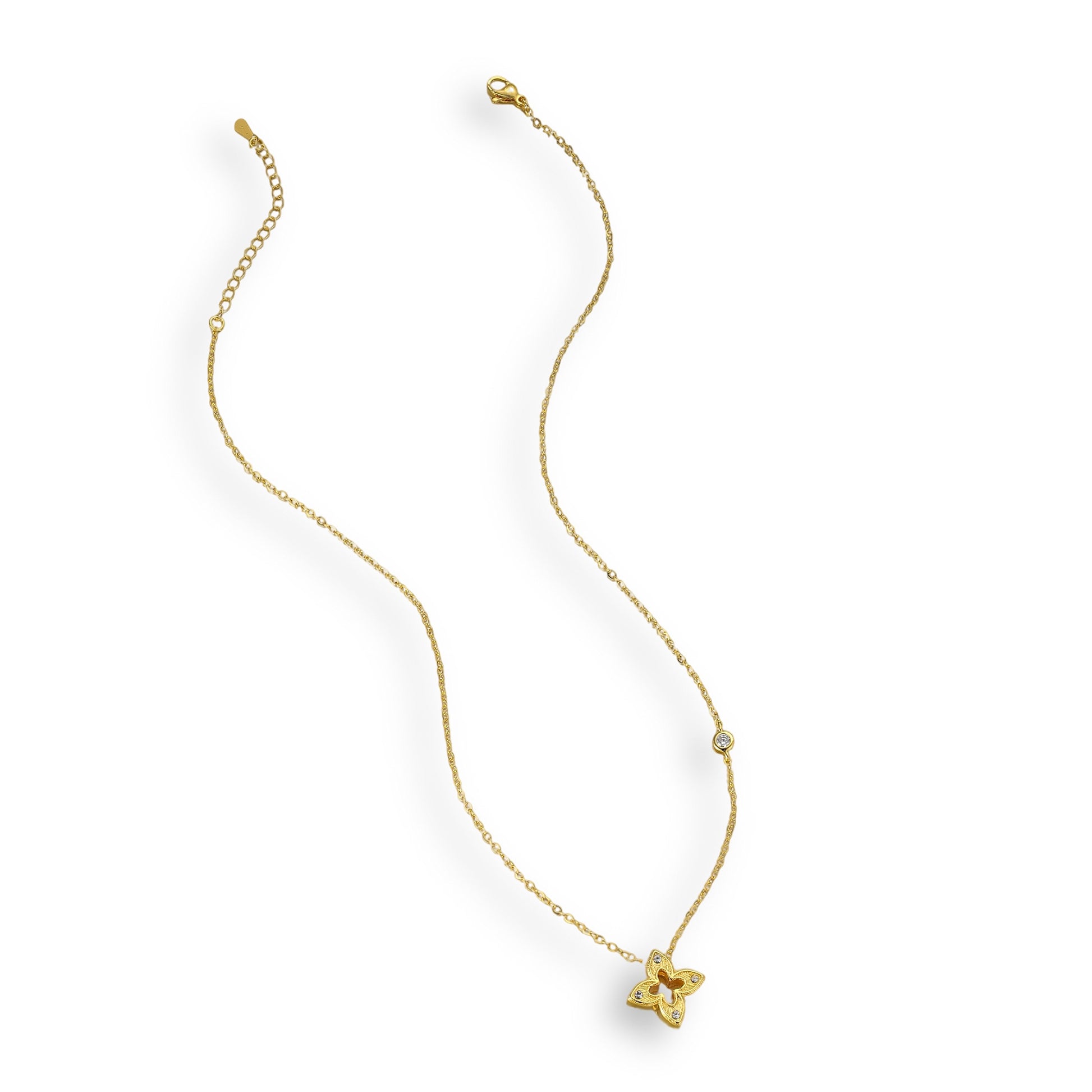 Anneliese 14K Gold Trèfle Necklace