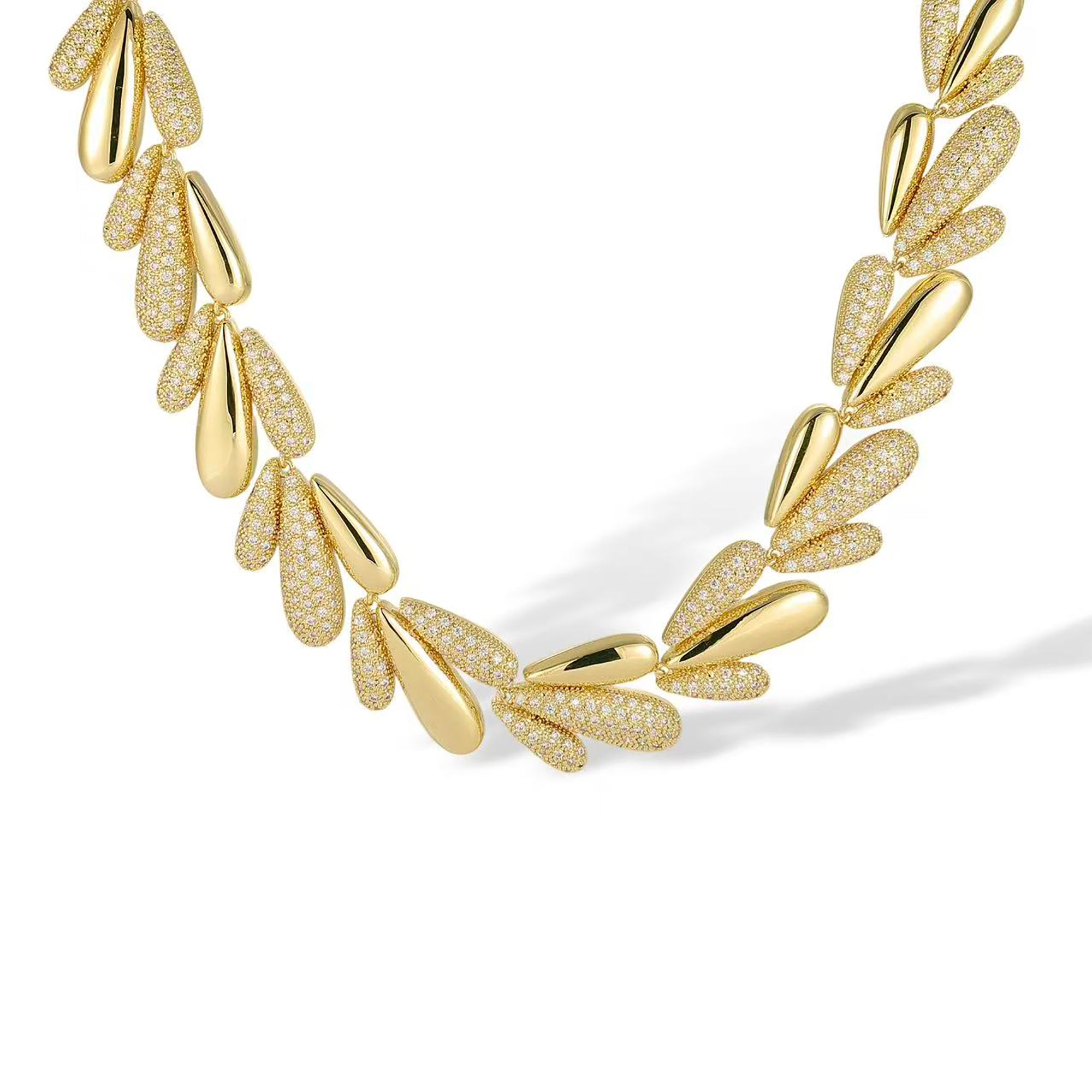 Annemarie 14K Gold Wheat Earrings & Necklace Set