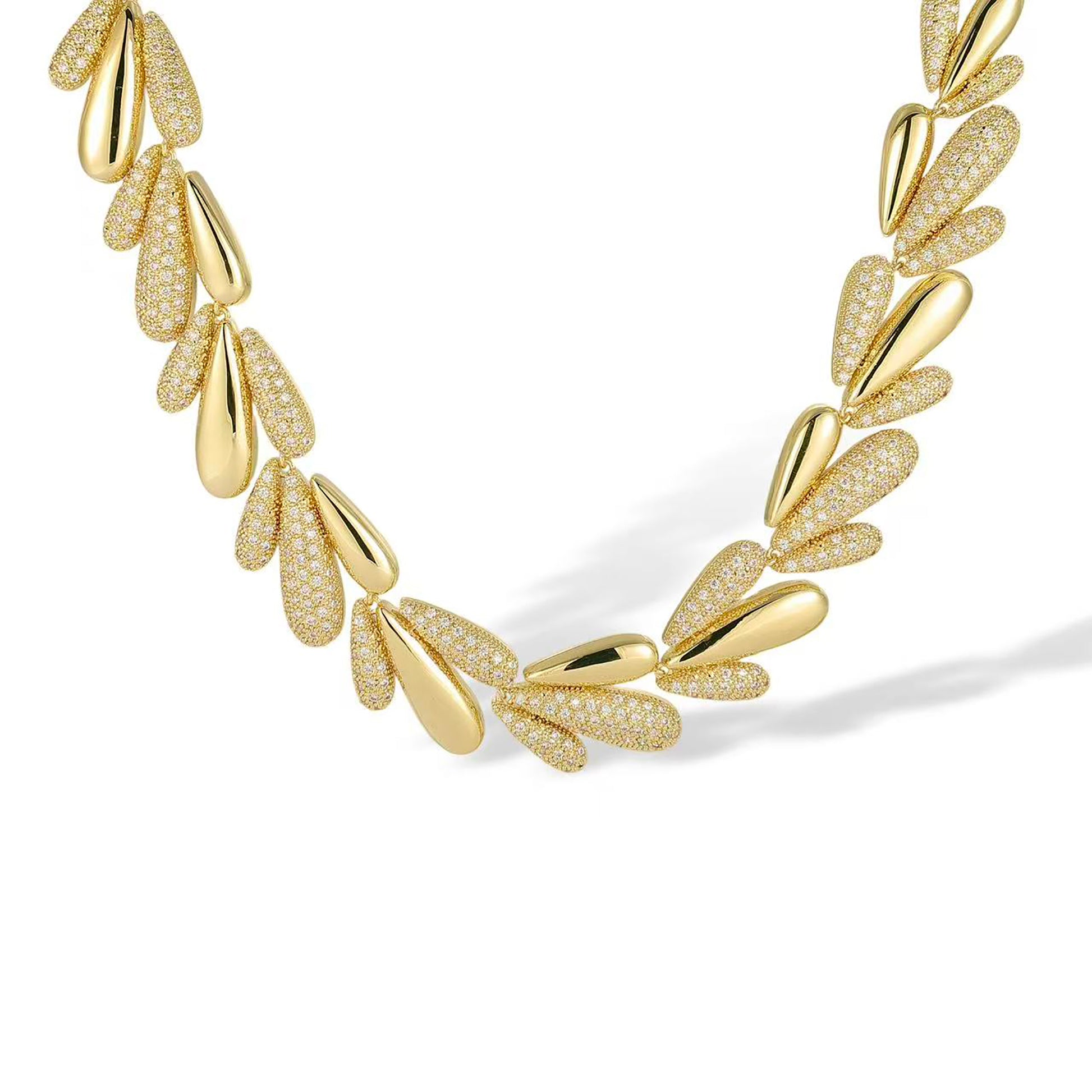 Annemarie 14K Gold Wheat Earrings & Necklace Set