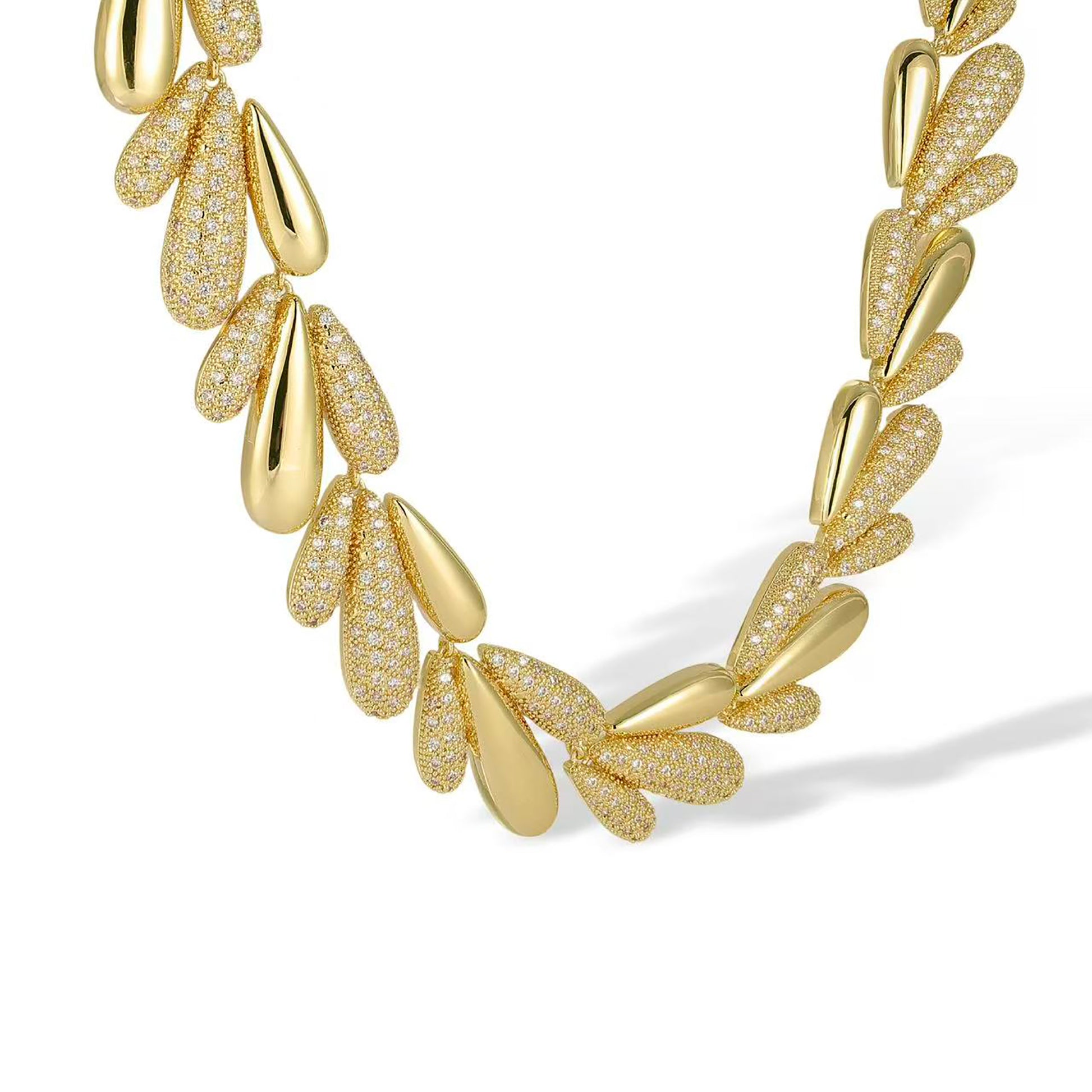 Annemarie 14K Gold Wheat Earrings & Necklace Set