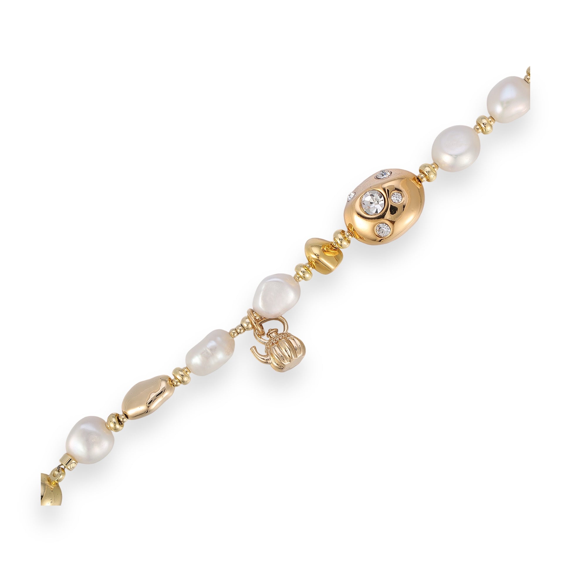 Anuschka 14K Gold Baroque Pearl Teapot Bracelet