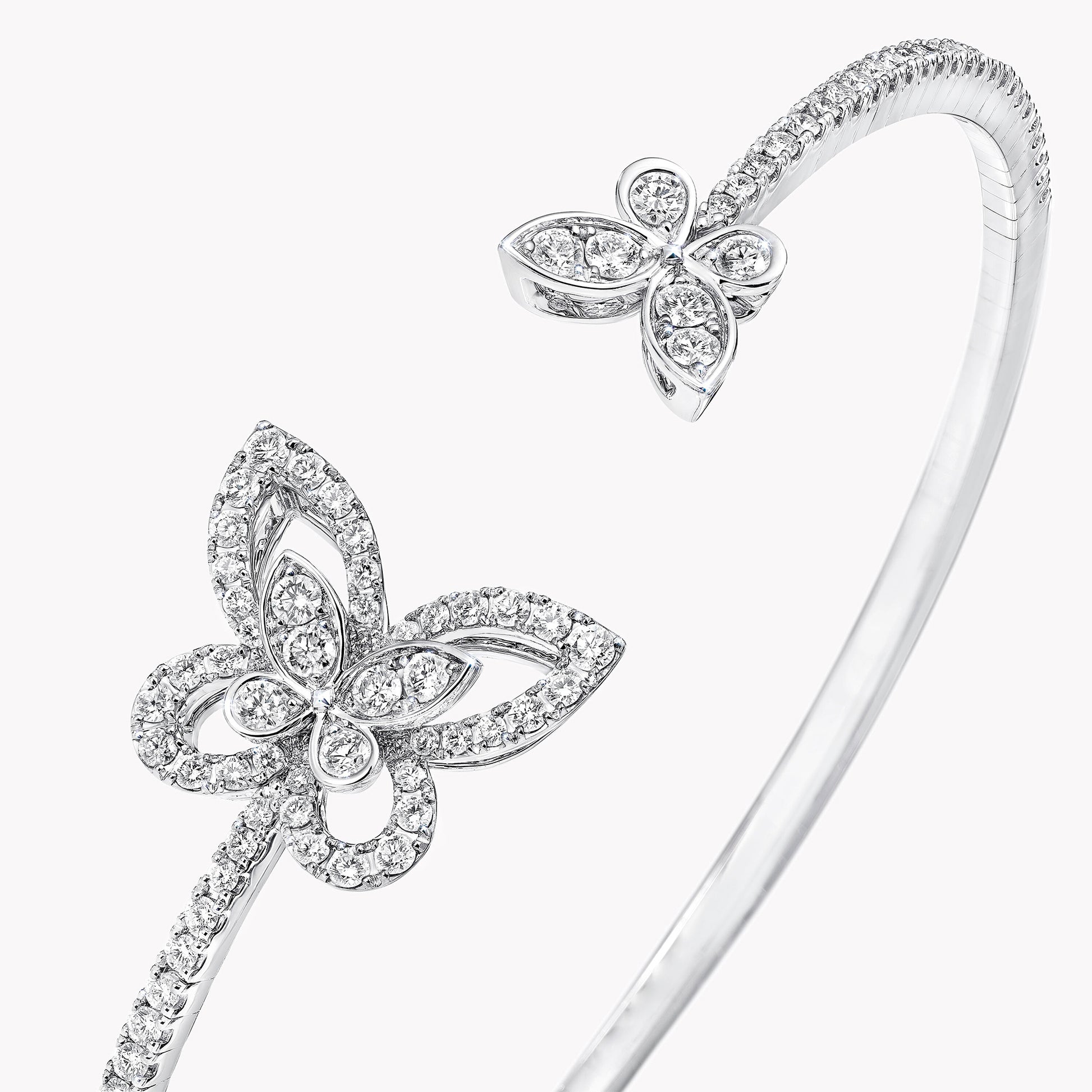 Apollo White Butterfly Bangle
