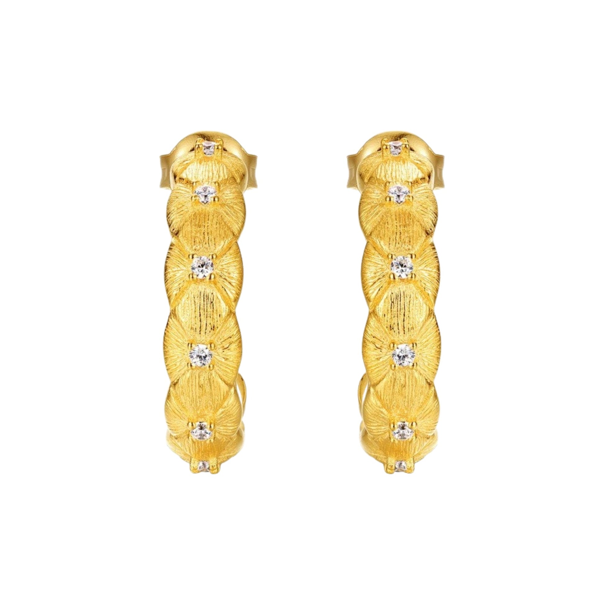 Arabelle 14K Gold Quilted Earrings