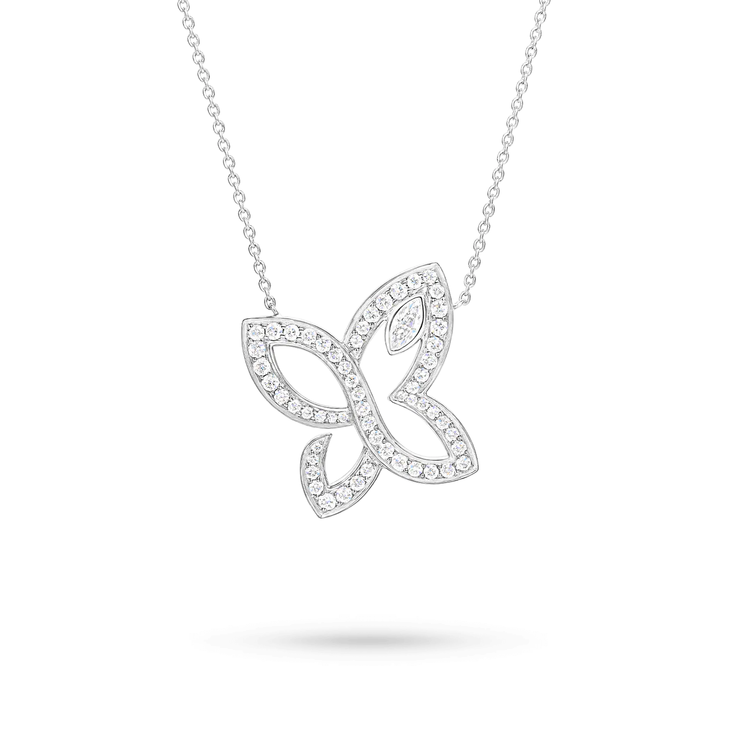 Argenté White Butterfly Necklace