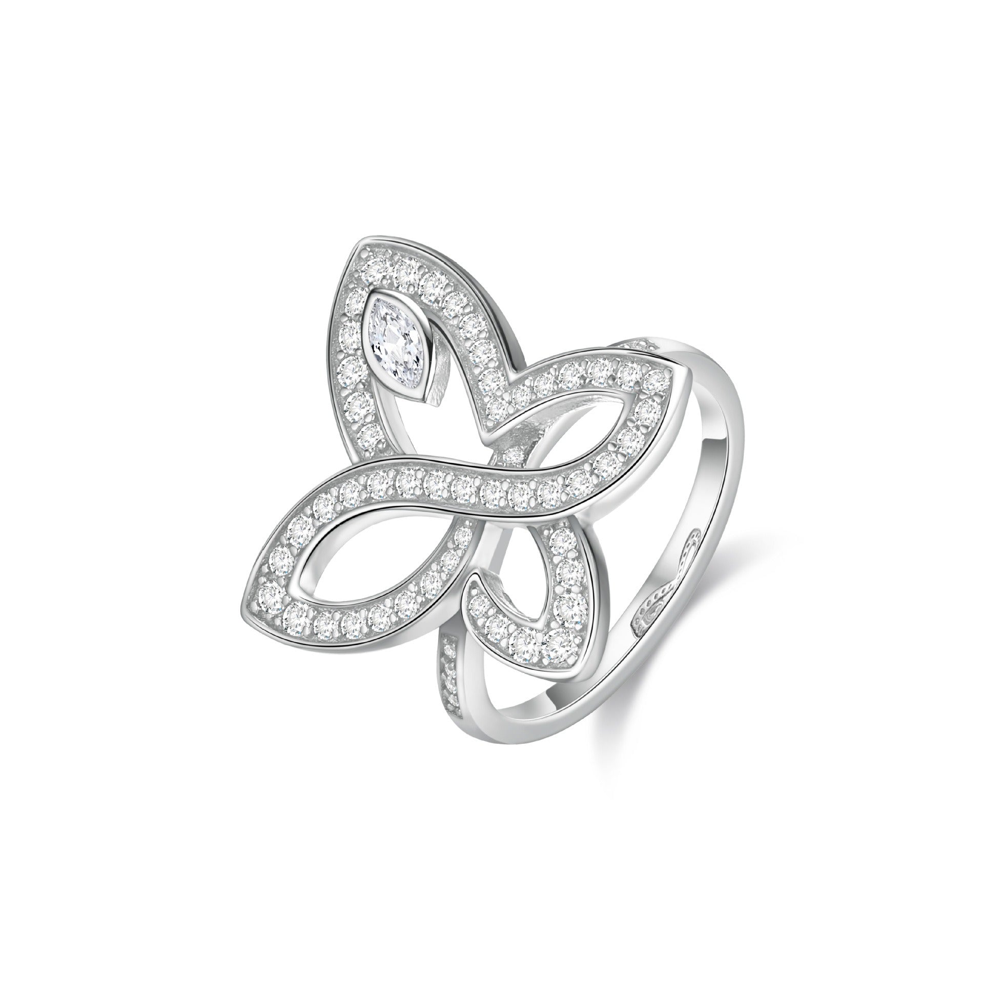 Argenté White Butterfly Ring