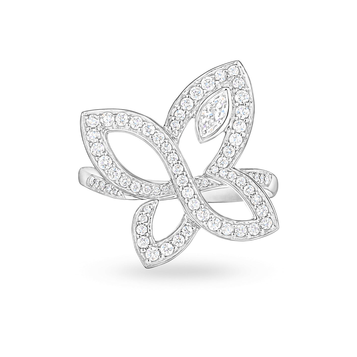 Argenté White Butterfly Ring