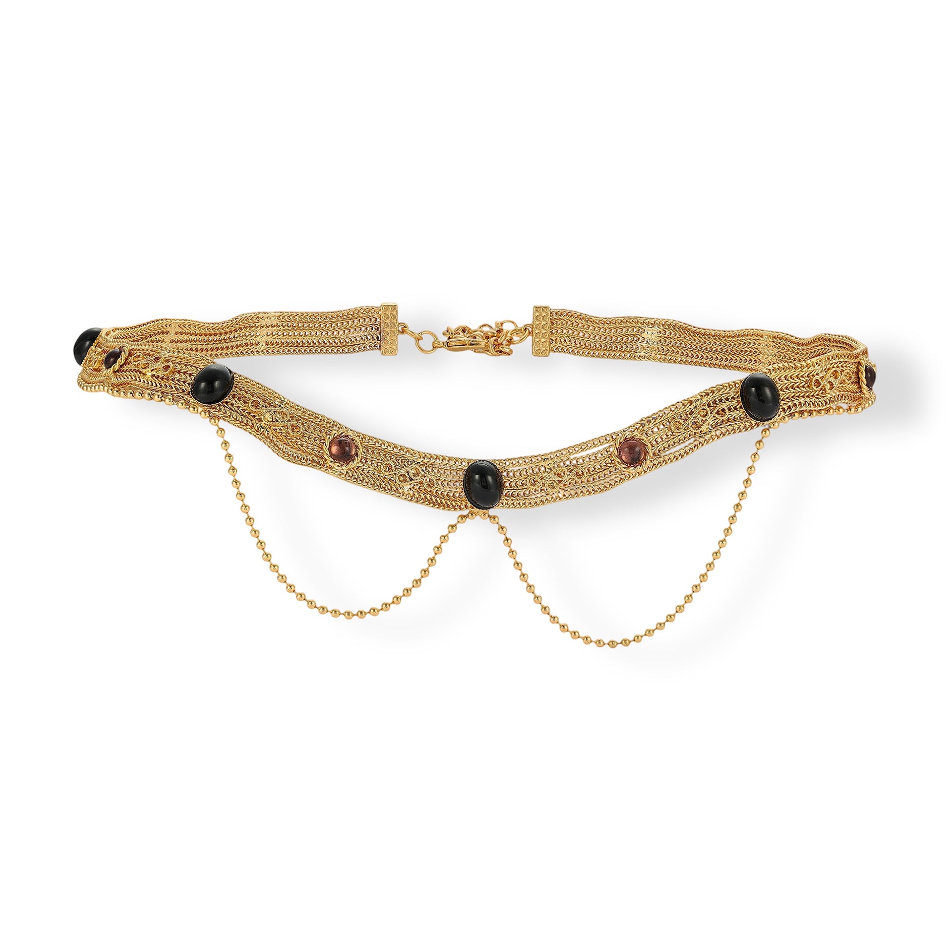 Arismende 18K Gold Woven Mesh Choker Necklace