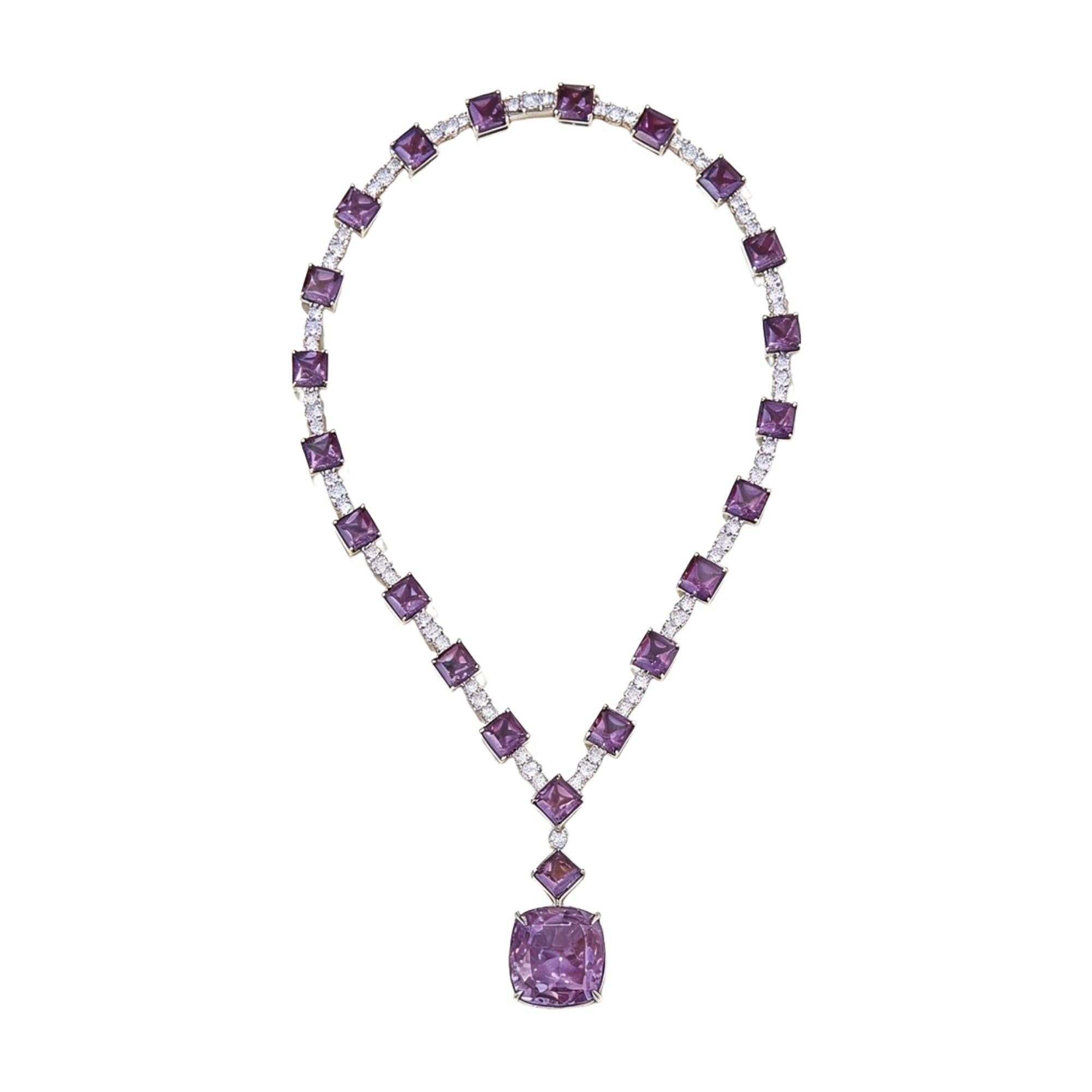 Arlena Purple Cushion Necklace