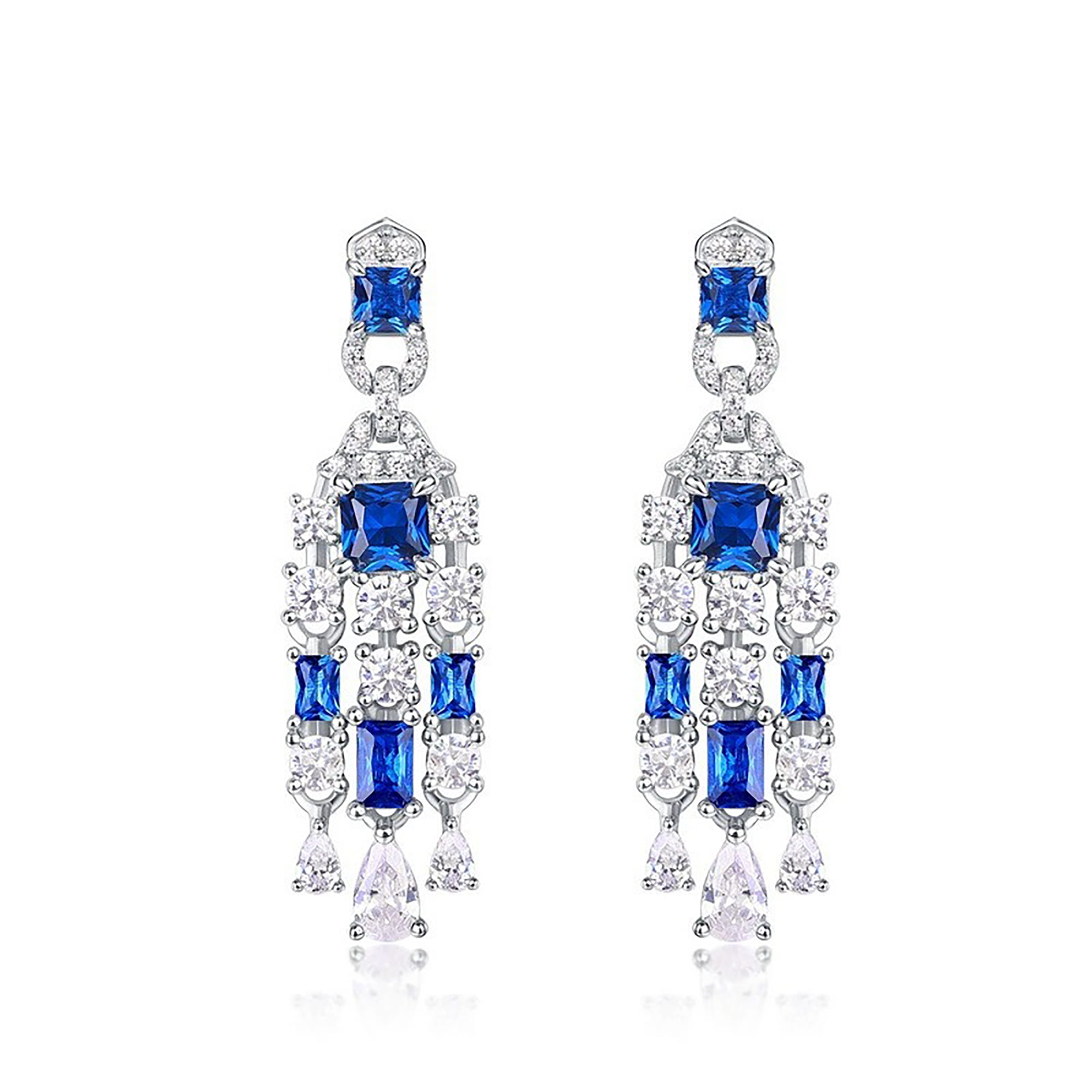 Artémis Navy Blue Tassel Earrings