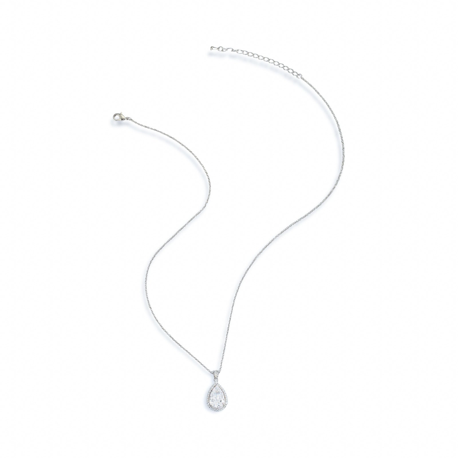 Auriane White Teardrop Necklace